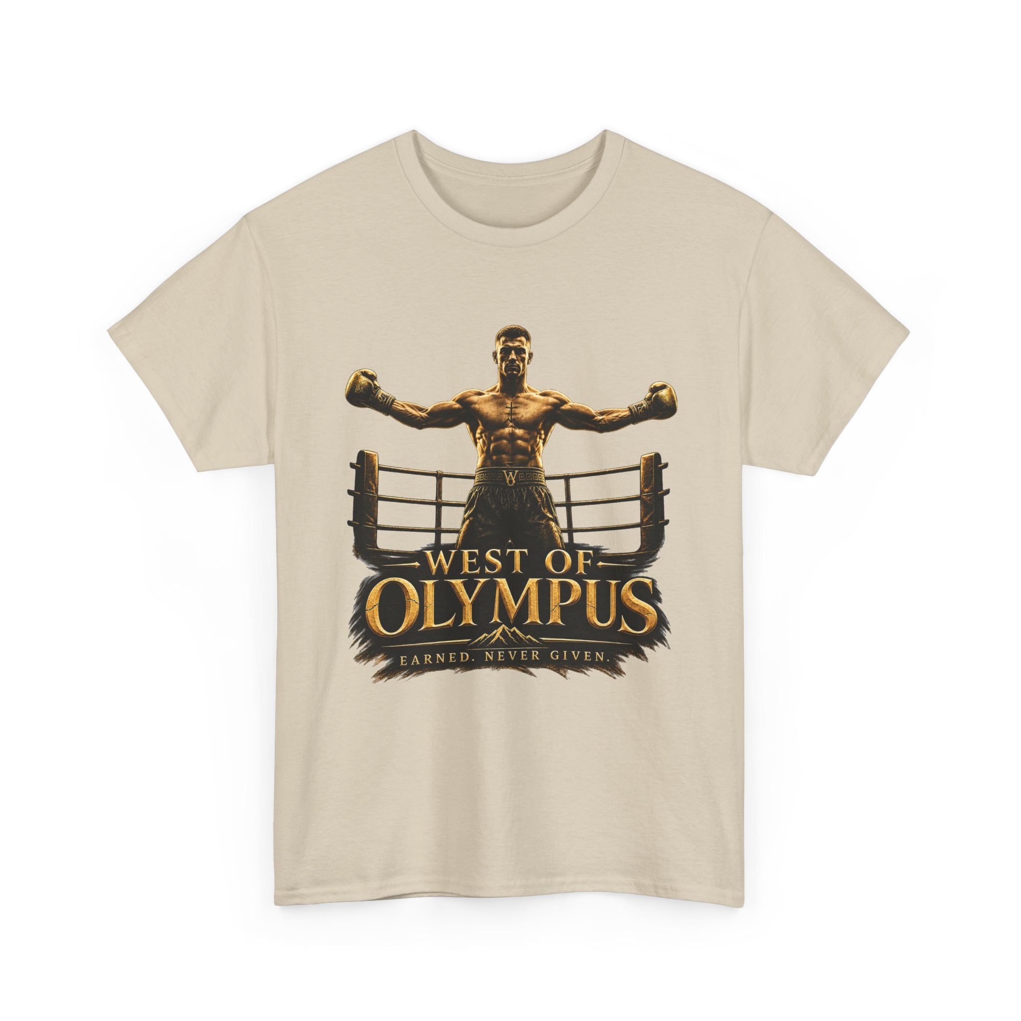 Boxer Champion T-Shirt – "West of Olympus" Gym Boxing Tee