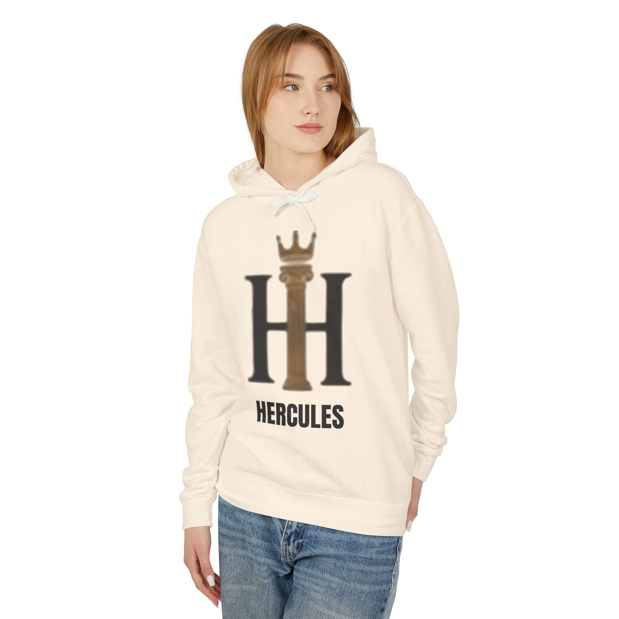 Hercules Crown Logo Hoodie — Lightweight Athletic Pullover