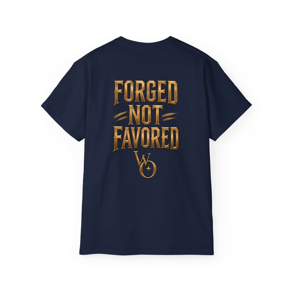 AA Discipline Over Destiny Tee — Forged Not Favored Spartan Helmet T-Shirt
