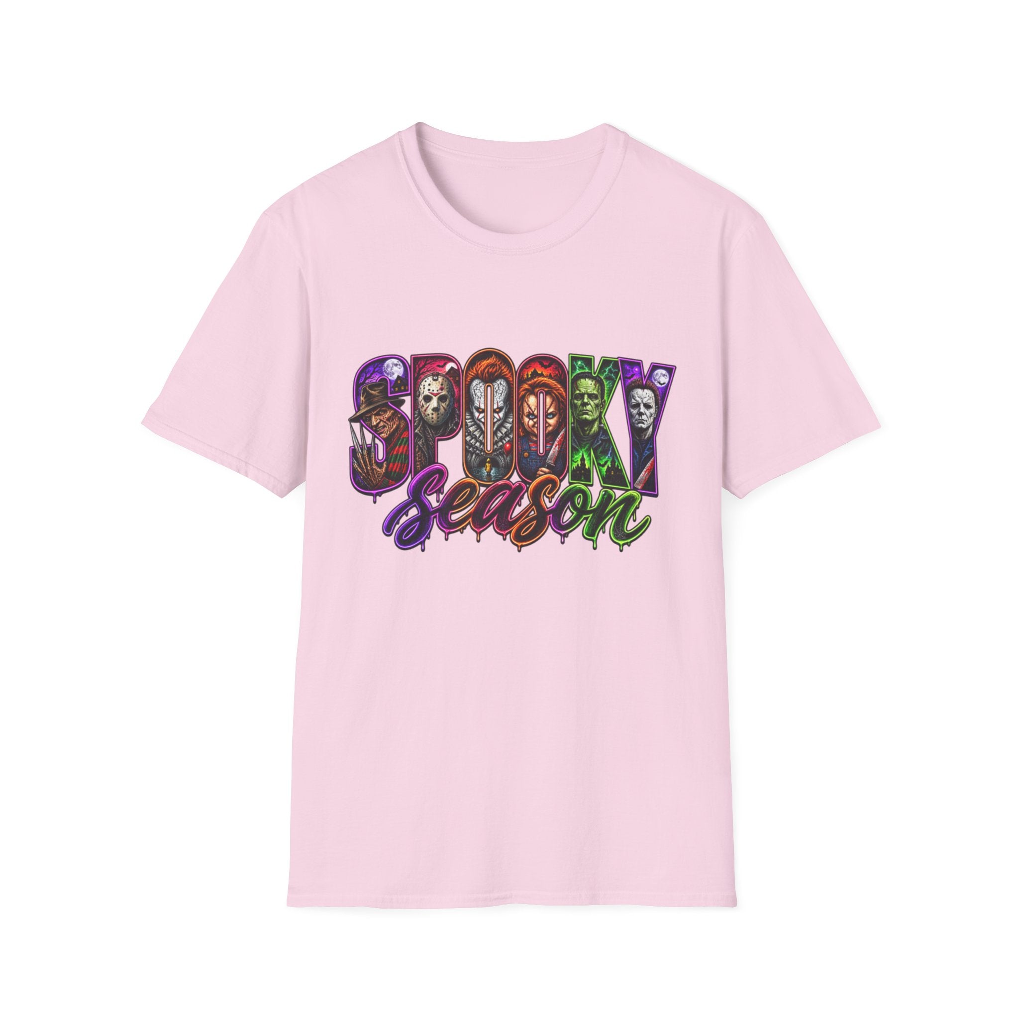 Spooky Season T-Shirt — Halloween Horror Movie Characters Graphic Tee