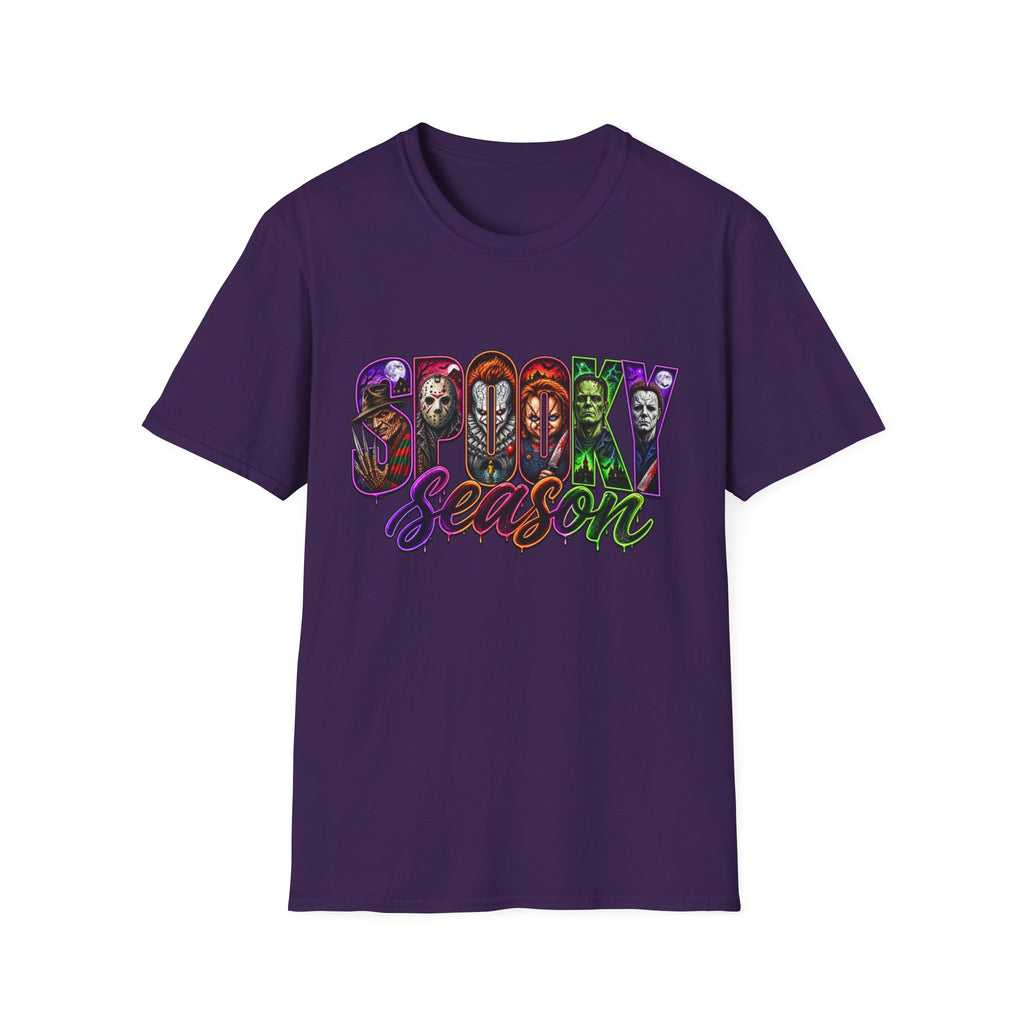 Spooky Season T-Shirt — Halloween Horror Movie Characters Graphic Tee