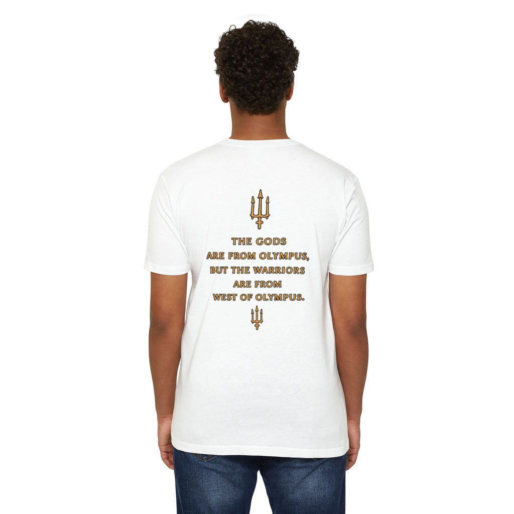 West of Olympus T-Shirt — Mythic Warrior Trident Design