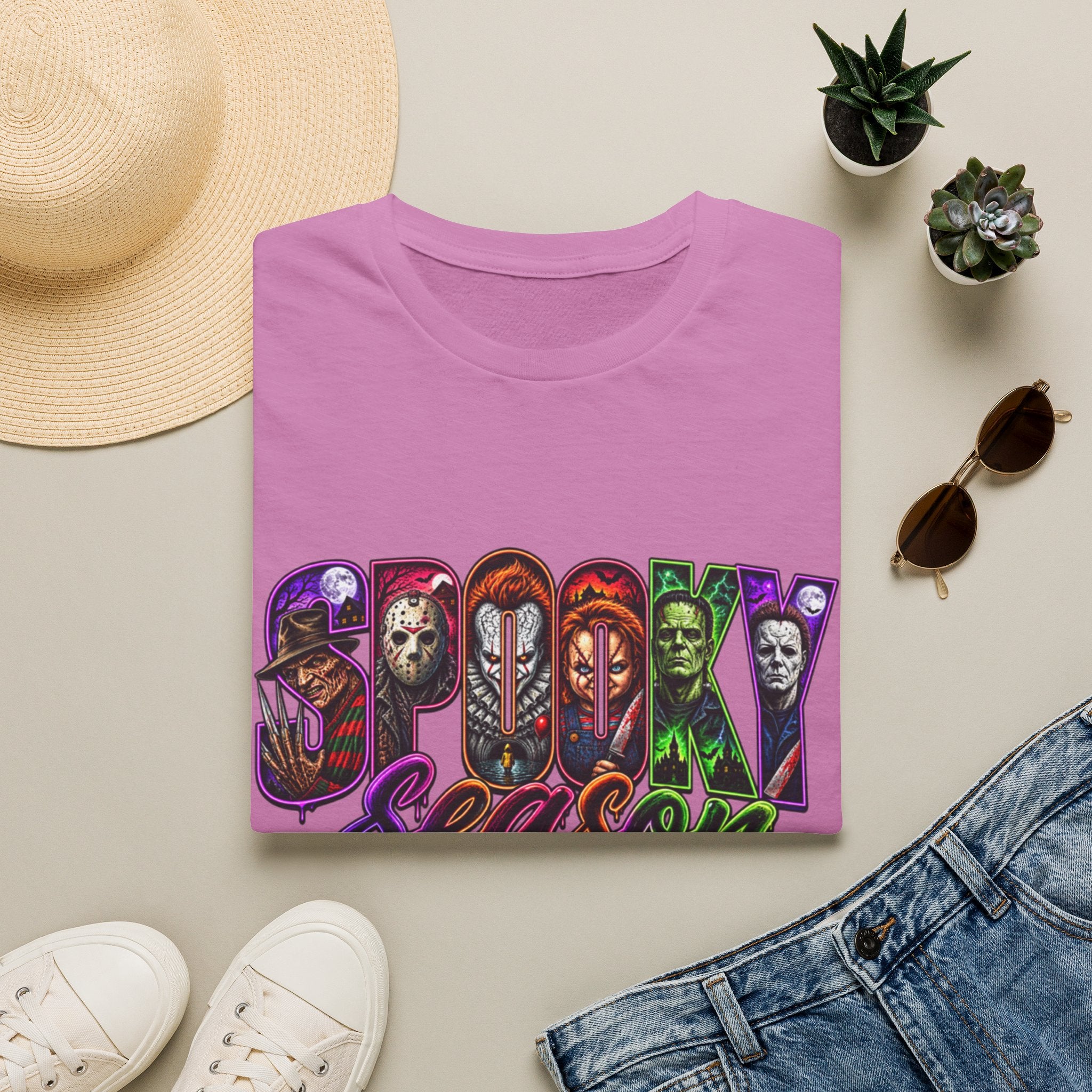 Spooky Season T-Shirt — Halloween Horror Movie Characters Graphic Tee