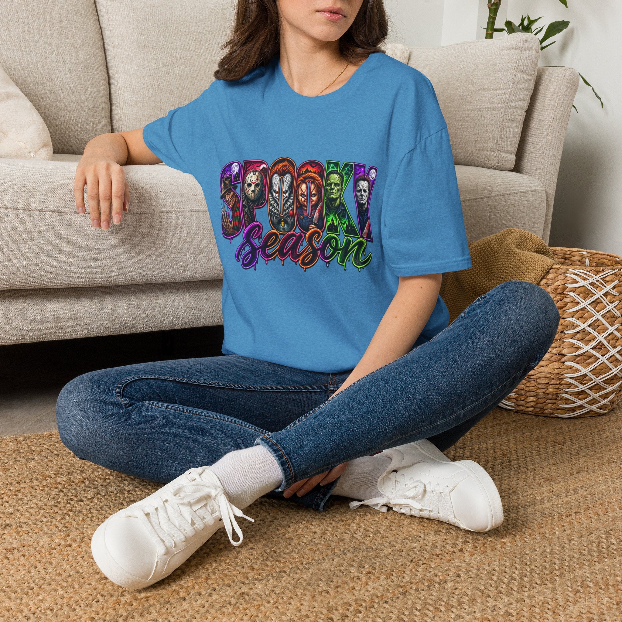 Spooky Season T-Shirt — Halloween Horror Movie Characters Graphic Tee