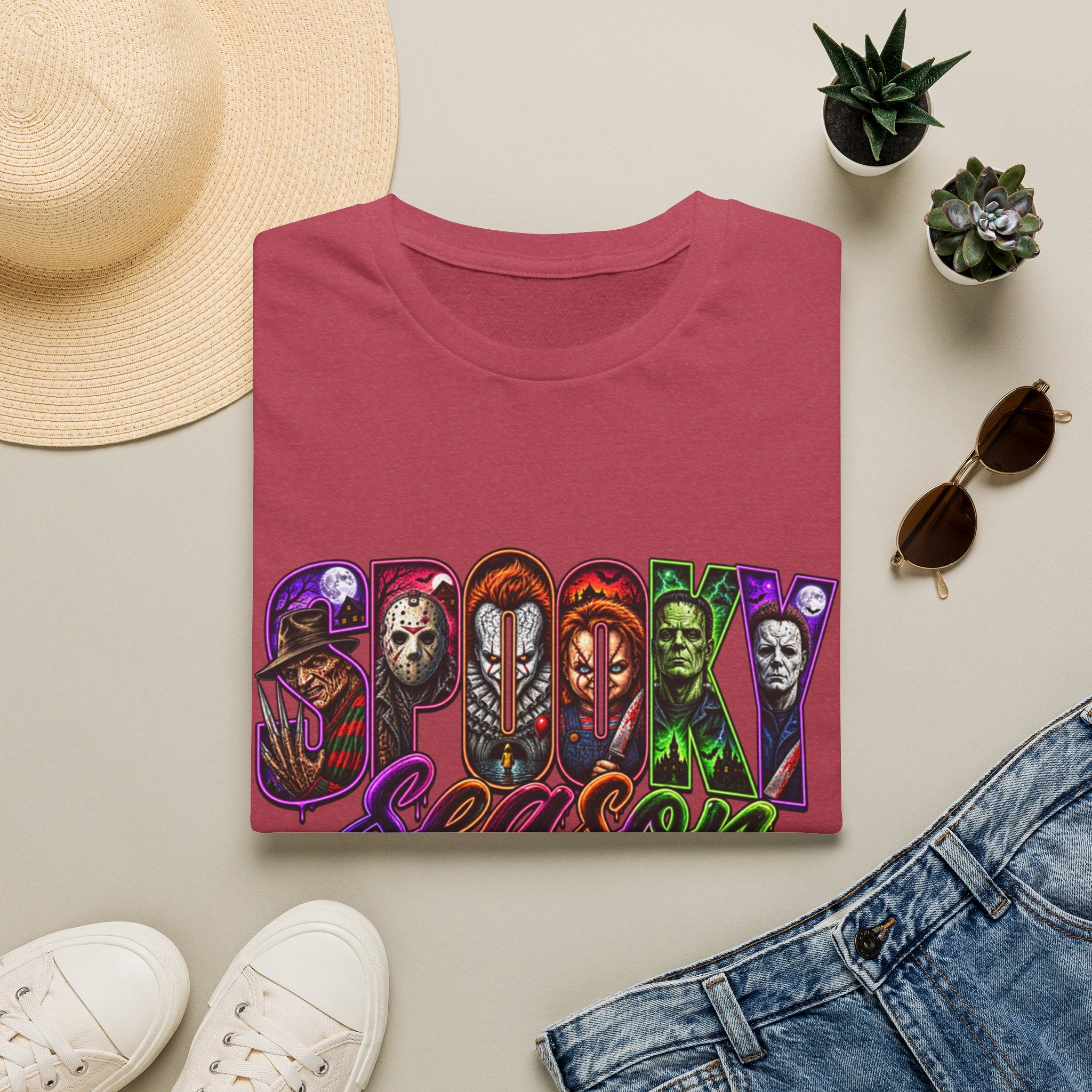 Spooky Season T-Shirt — Halloween Horror Movie Characters Graphic Tee