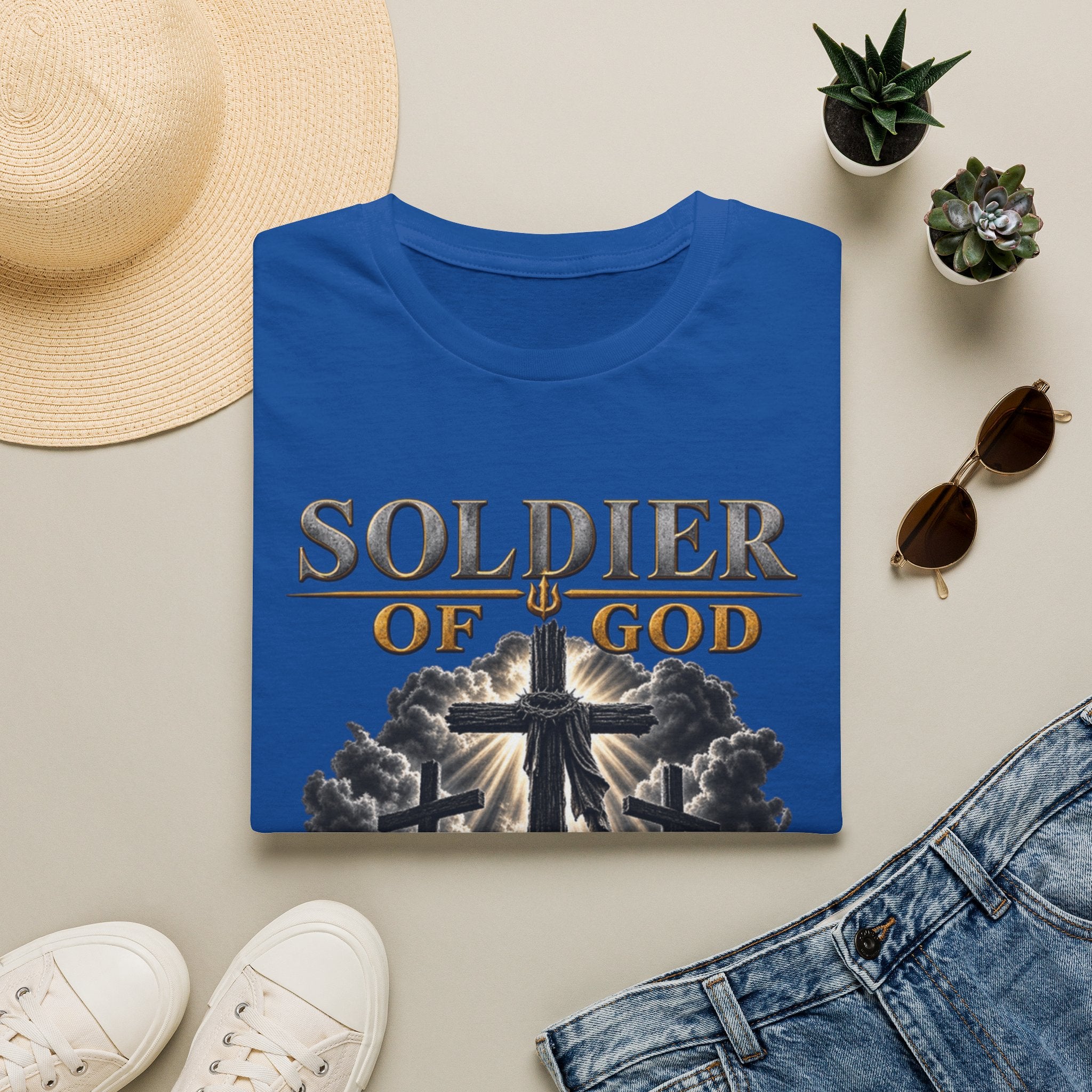 Soldier of God T-Shirt — Christian Cross Faith Tee