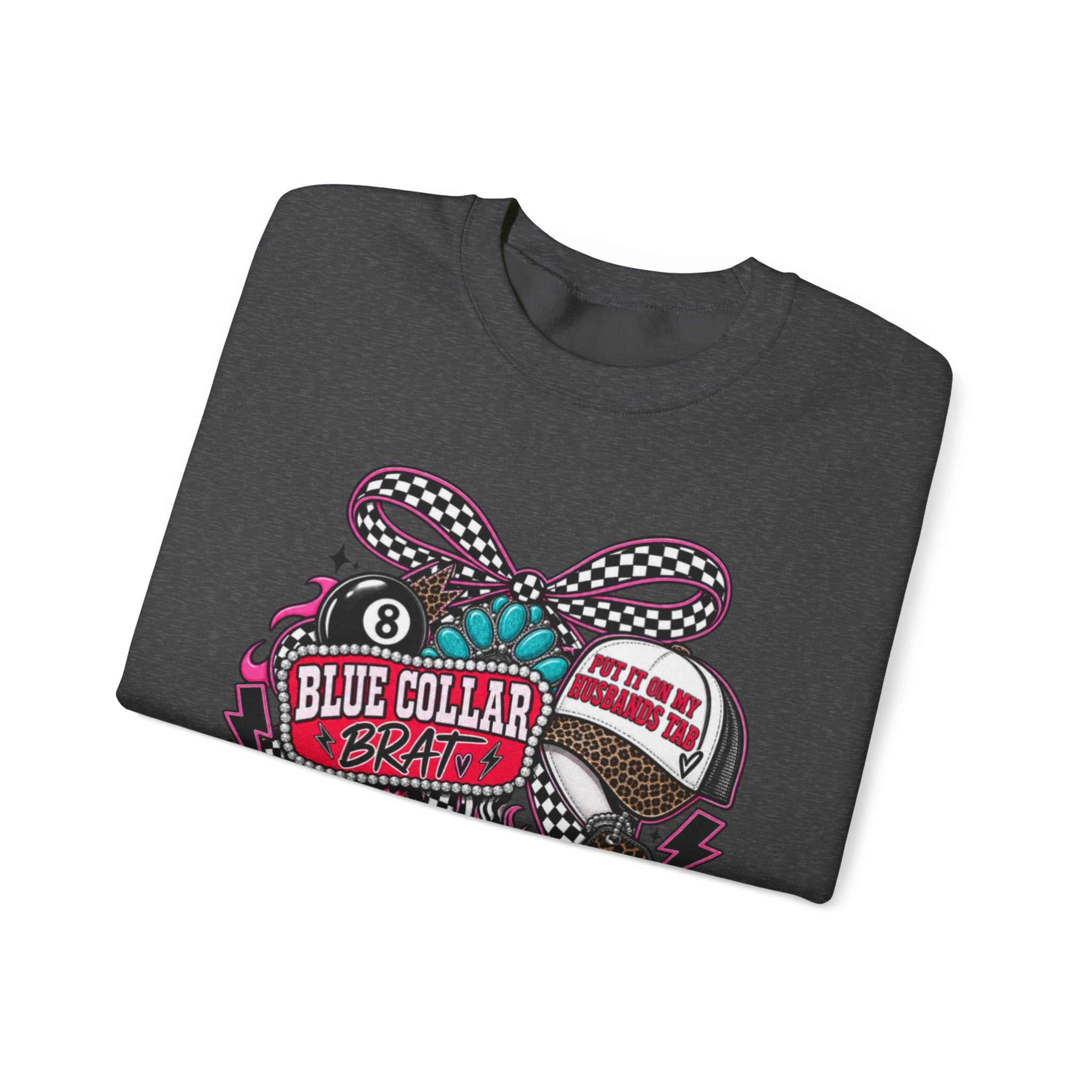 Sweatshirt — Blue Collar Brand Retro Heart & Sneaker Graphic Crewneck