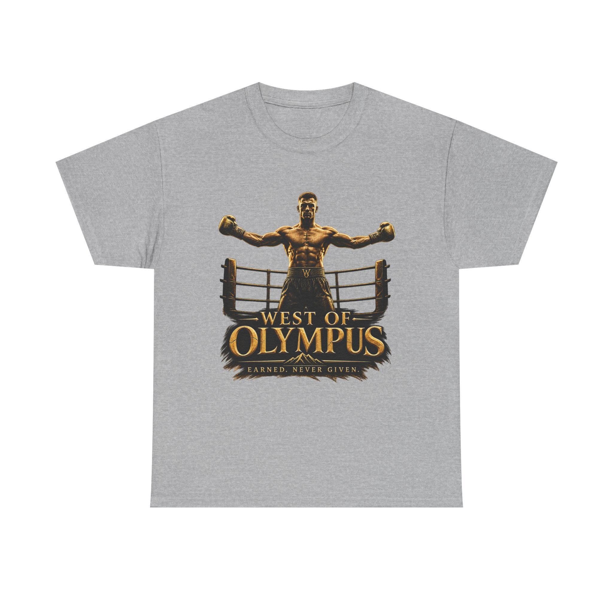 Boxer Champion T-Shirt – "West of Olympus" Gym Boxing Tee