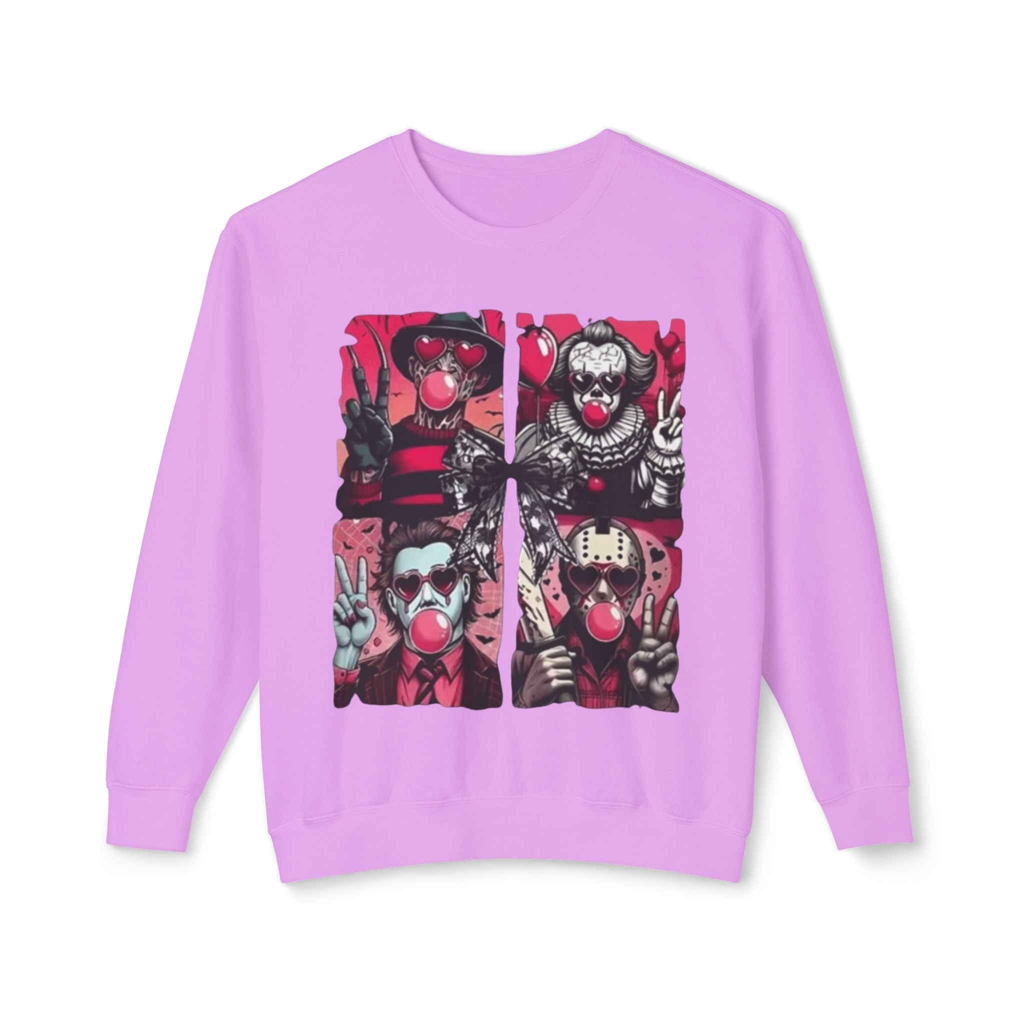 Creepy Clown Graphic Sweatshirt — Horror Circus Crewneck