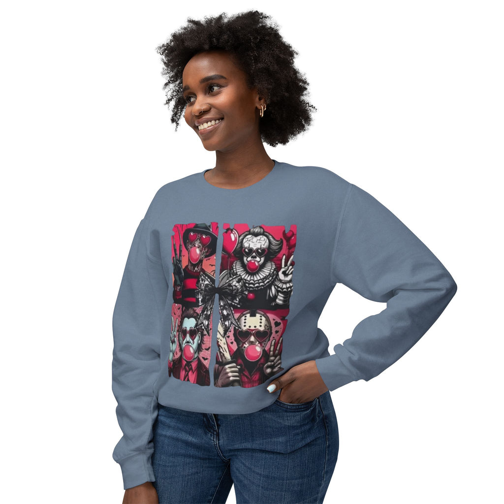 Creepy Clown Graphic Sweatshirt — Horror Circus Crewneck