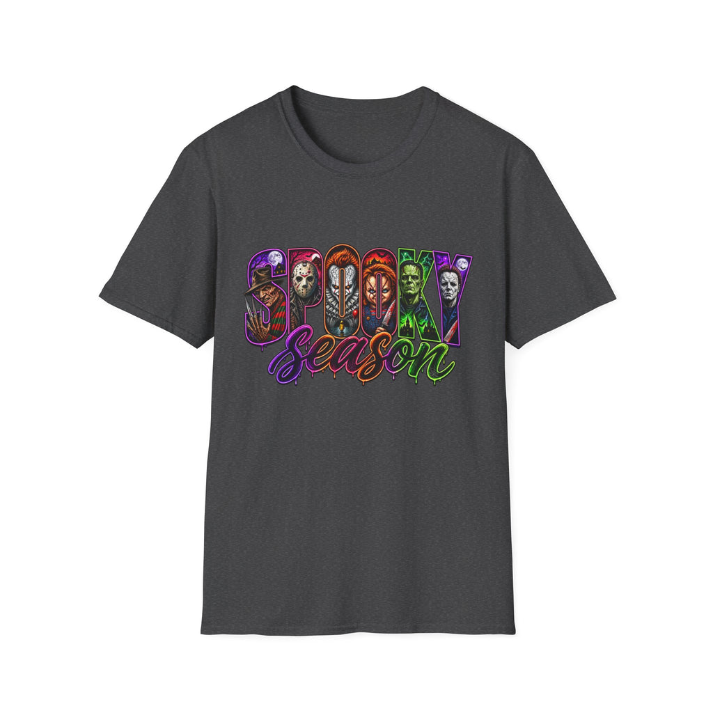 Spooky Season T-Shirt — Halloween Horror Movie Characters Graphic Tee
