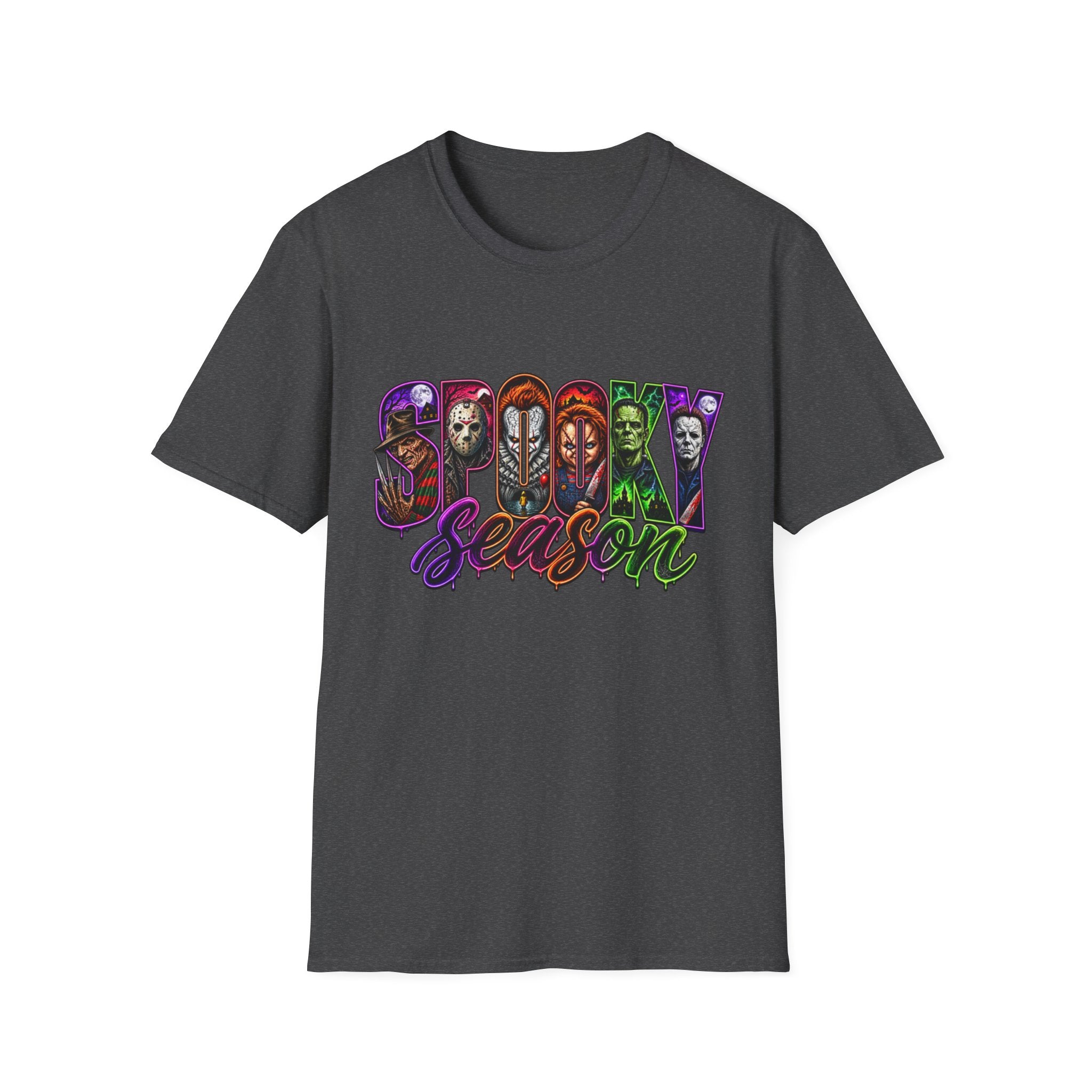Spooky Season T-Shirt — Halloween Horror Movie Characters Graphic Tee