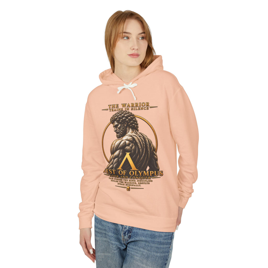 West of Olympus Warrior Hoodie — Greek Mythology Muscle Back Graphic Hoodie