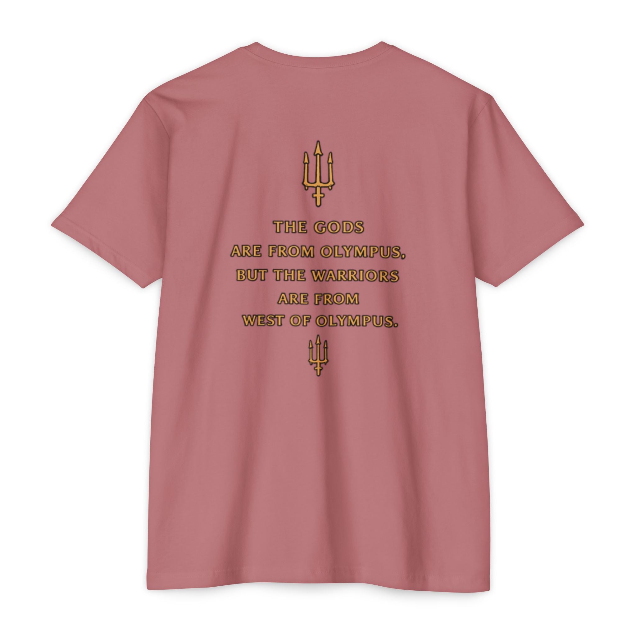 West of Olympus T-Shirt — Mythic Warrior Trident Design