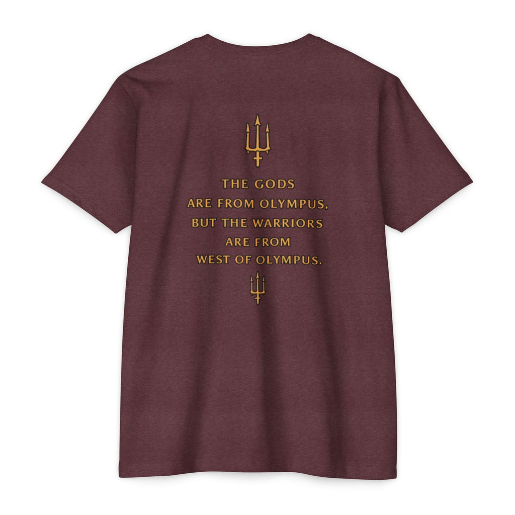 West of Olympus T-Shirt — Mythic Warrior Trident Design