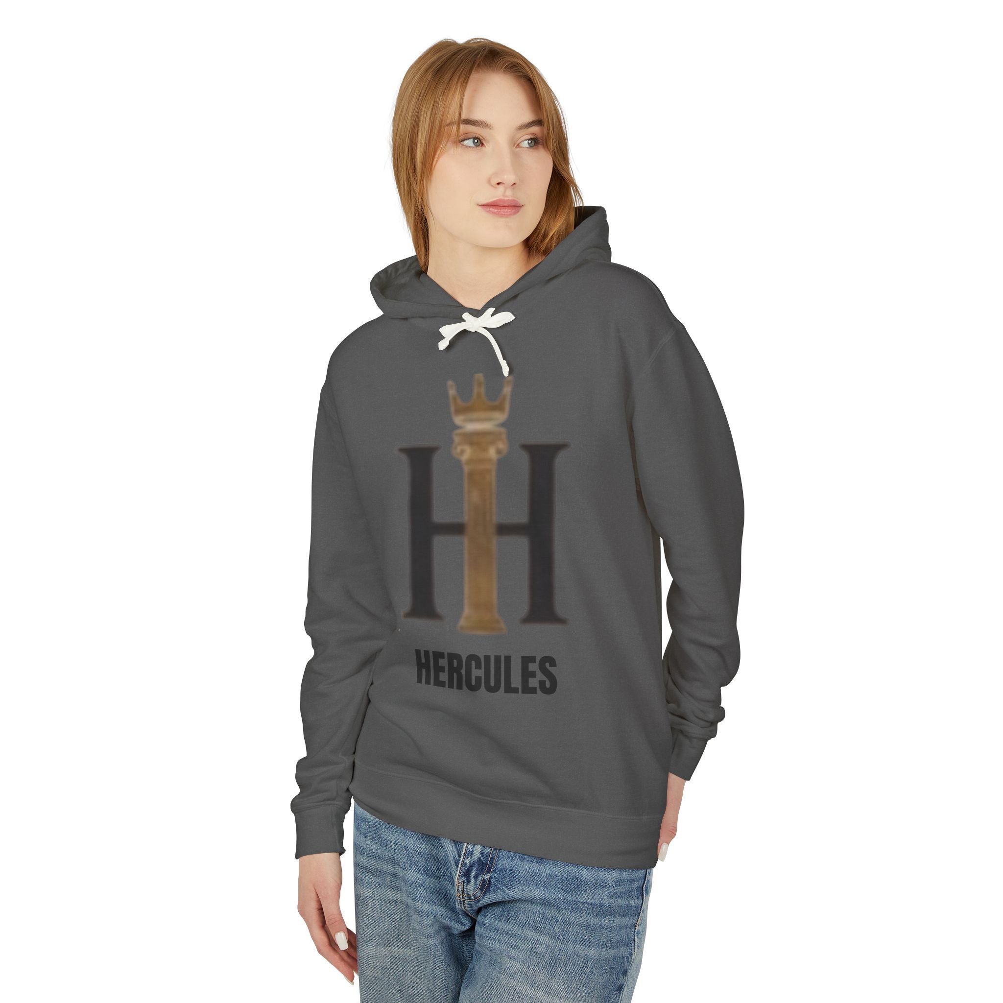 Hercules Crown Logo Hoodie — Lightweight Athletic Pullover
