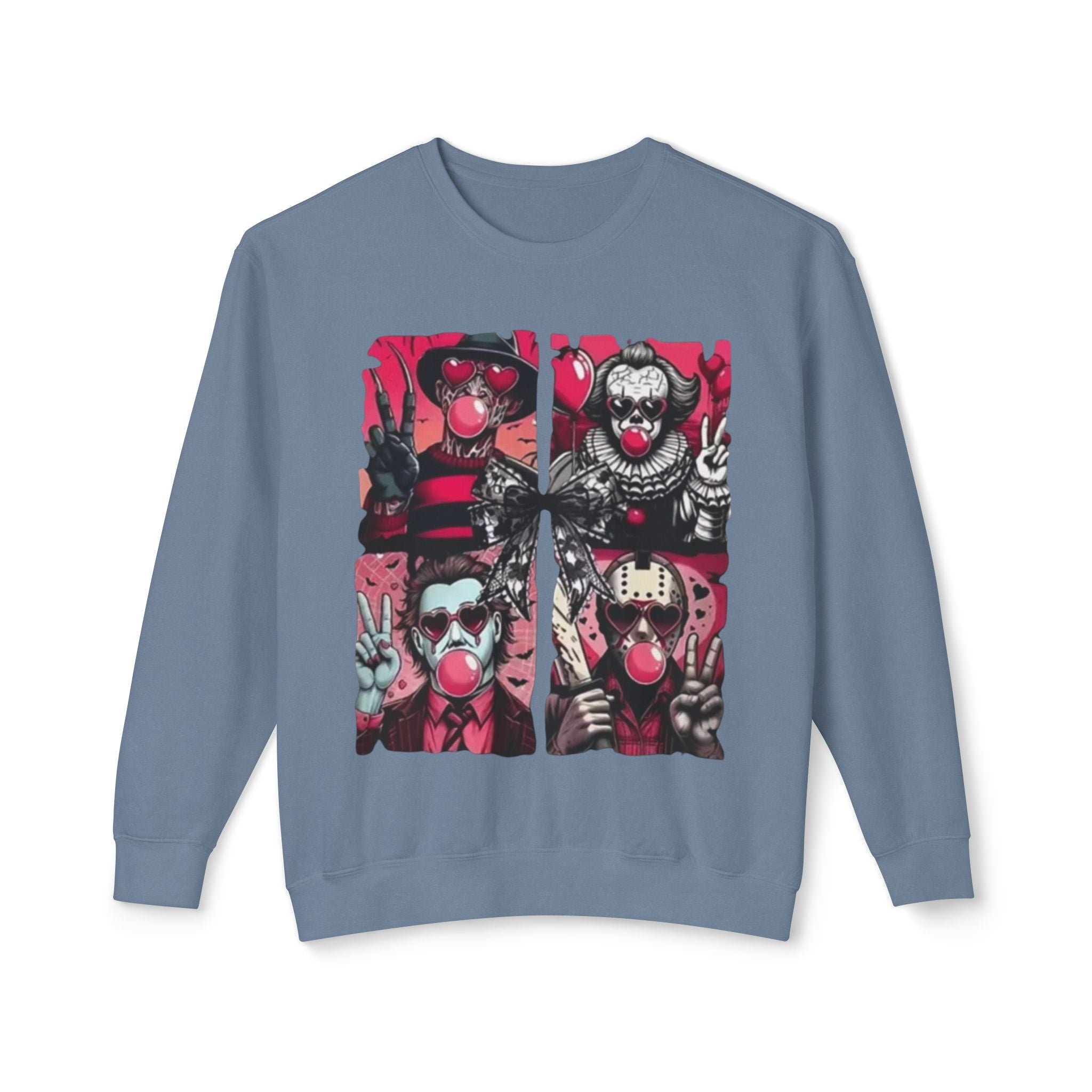 Creepy Clown Graphic Sweatshirt — Horror Circus Crewneck