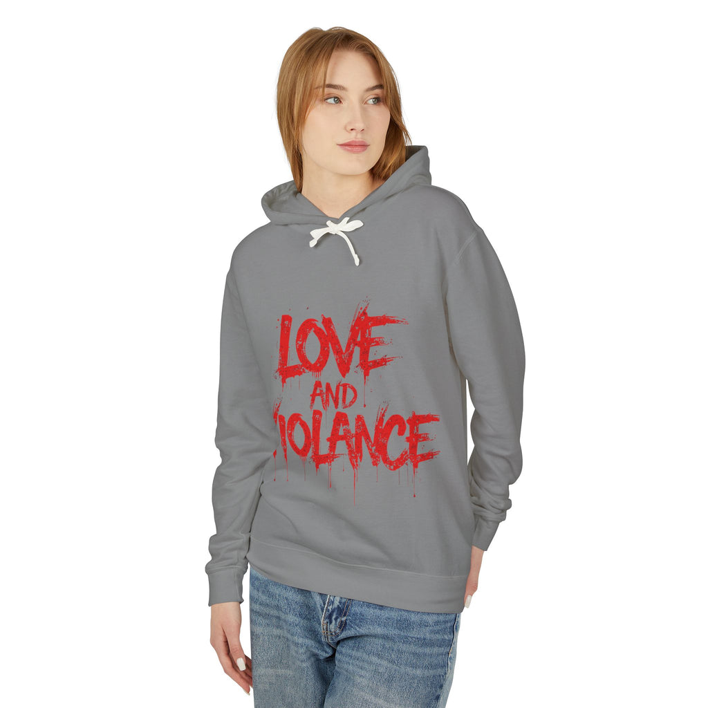 Hoodie — "Love and Violence" Graphic Pullover