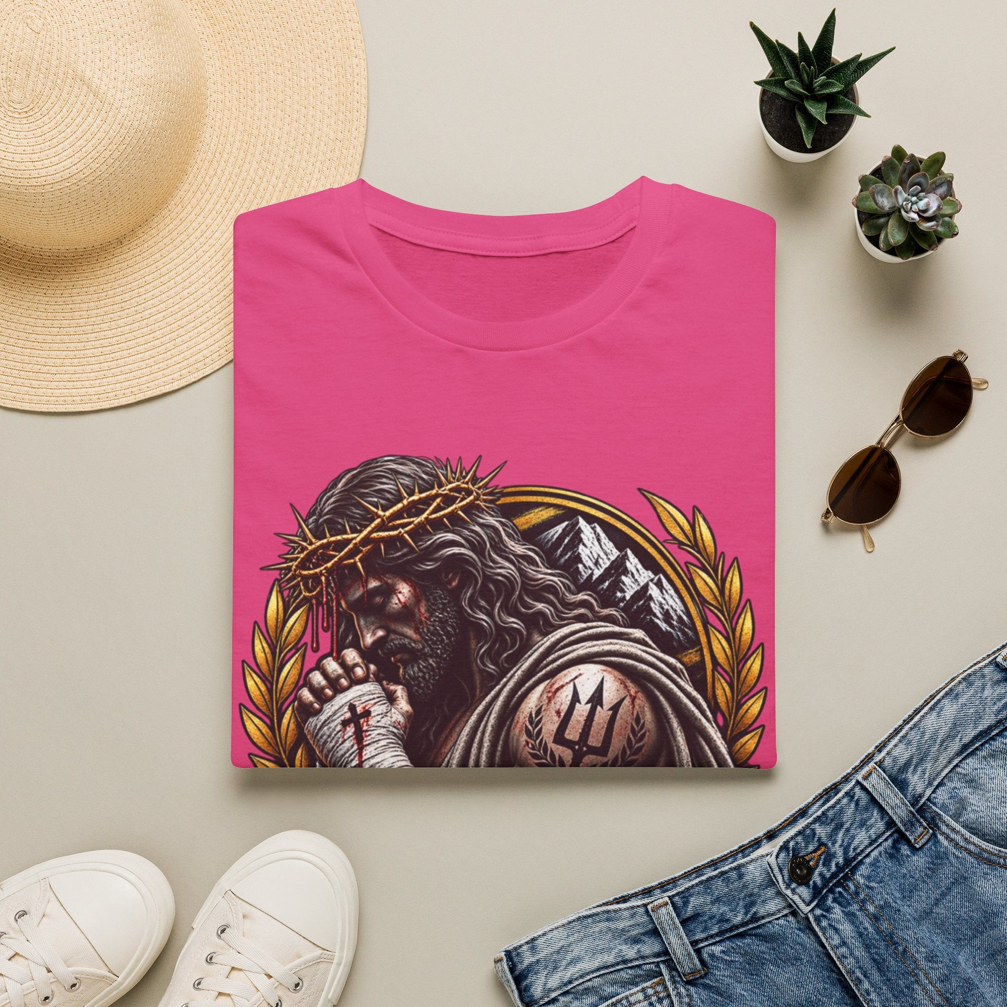 Saved Not Soft T-Shirt — Christian Jesus Crown of Thorns Faith Tee
