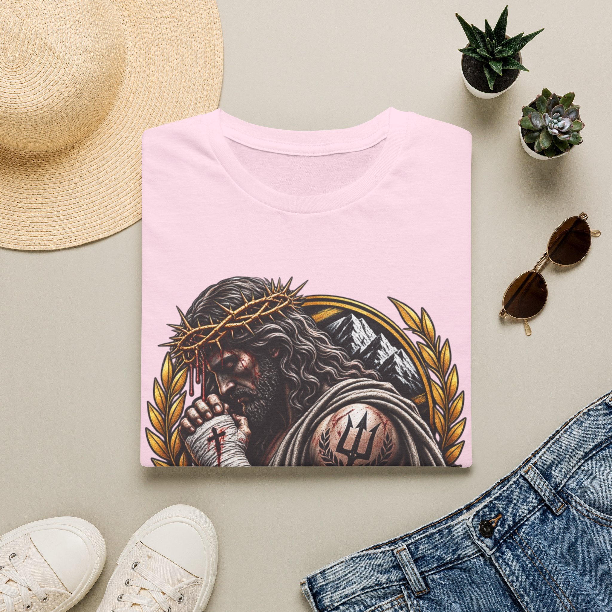 Saved Not Soft T-Shirt — Christian Jesus Crown of Thorns Faith Tee