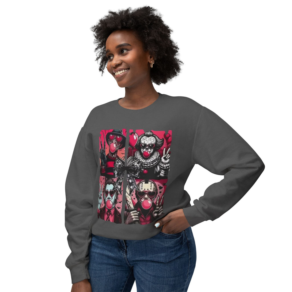 Creepy Clown Graphic Sweatshirt — Horror Circus Crewneck