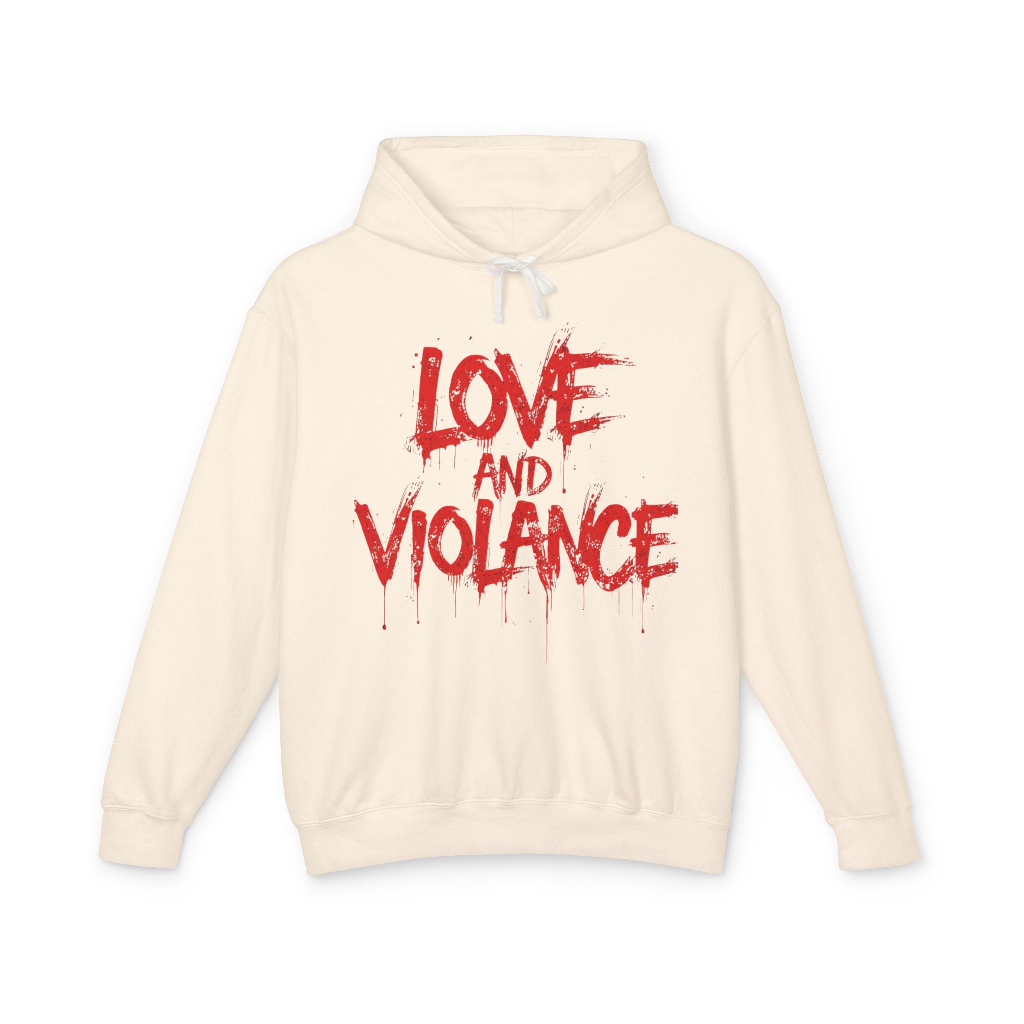 Hoodie — "Love and Violence" Graphic Pullover
