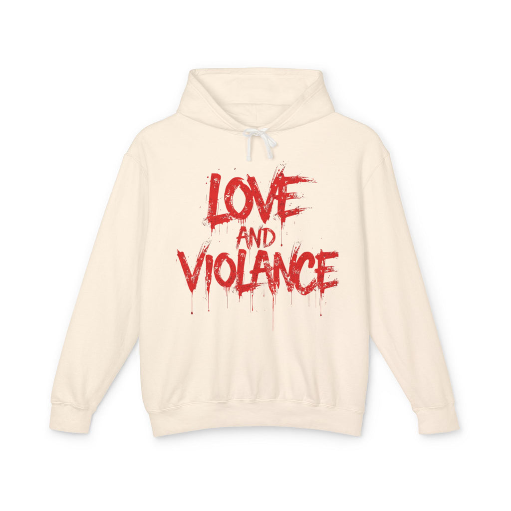 Hoodie — "Love and Violence" Graphic Pullover
