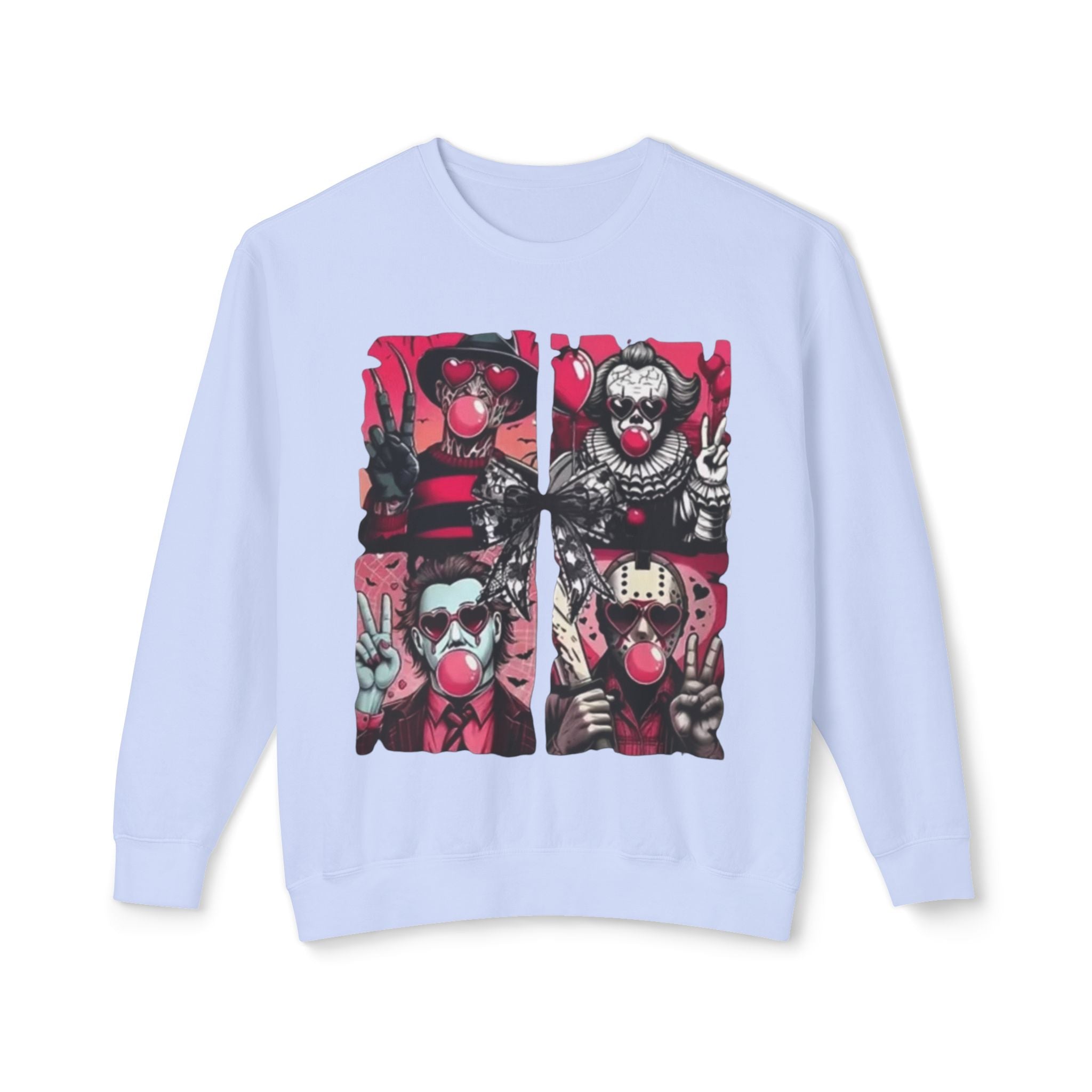 Creepy Clown Graphic Sweatshirt — Horror Circus Crewneck