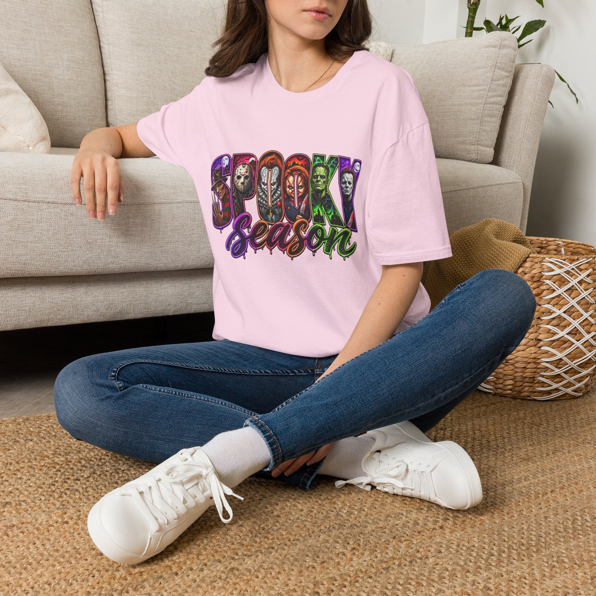 Spooky Season T-Shirt — Halloween Horror Movie Characters Graphic Tee