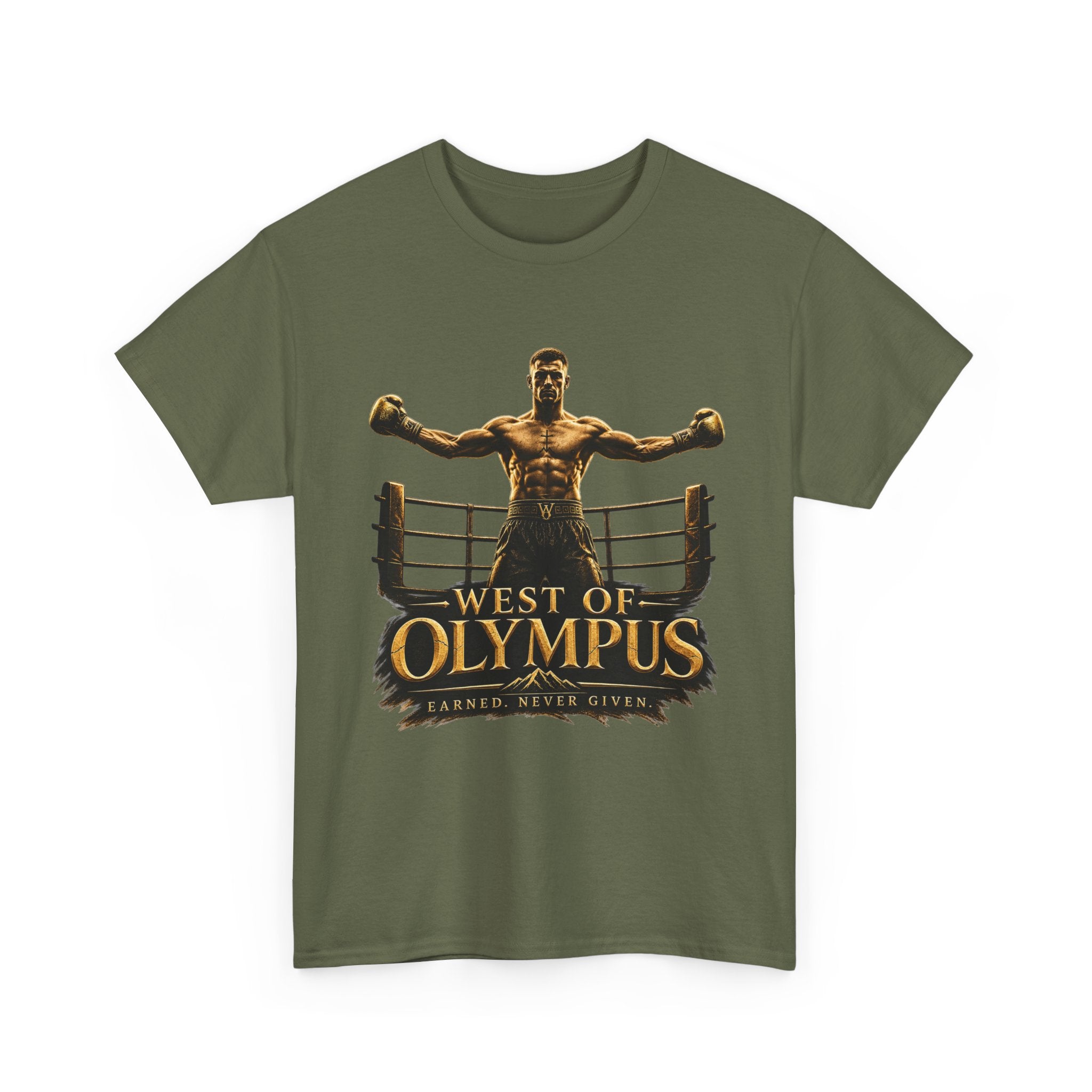 Boxer Champion T-Shirt – "West of Olympus" Gym Boxing Tee
