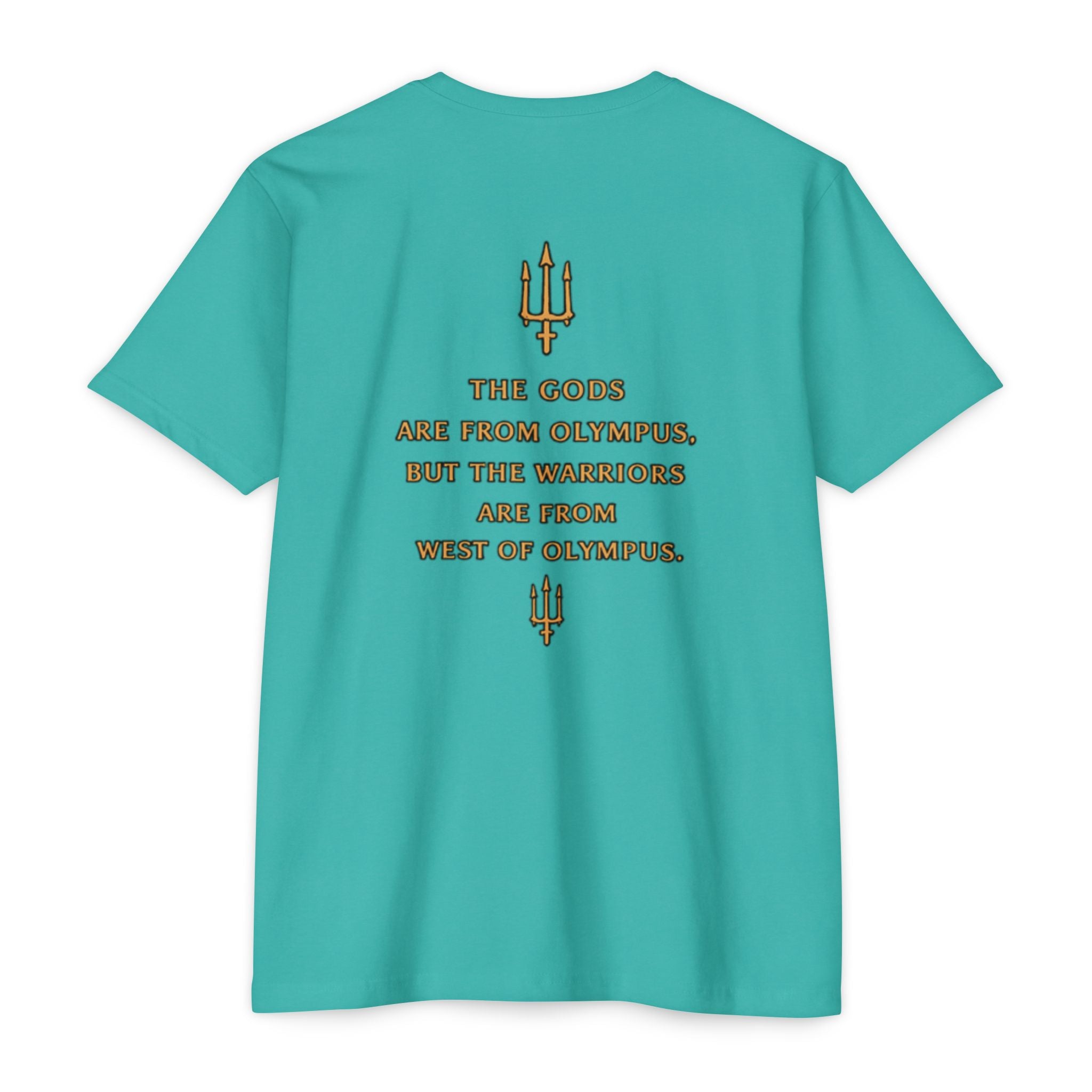 West of Olympus T-Shirt — Mythic Warrior Trident Design
