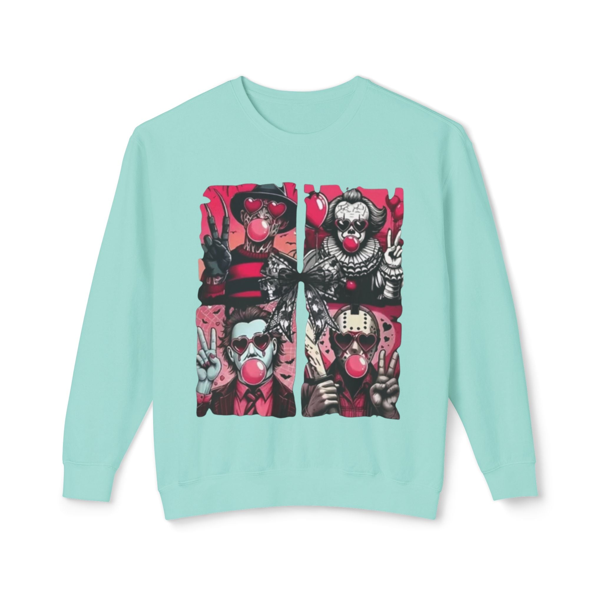 Creepy Clown Graphic Sweatshirt — Horror Circus Crewneck