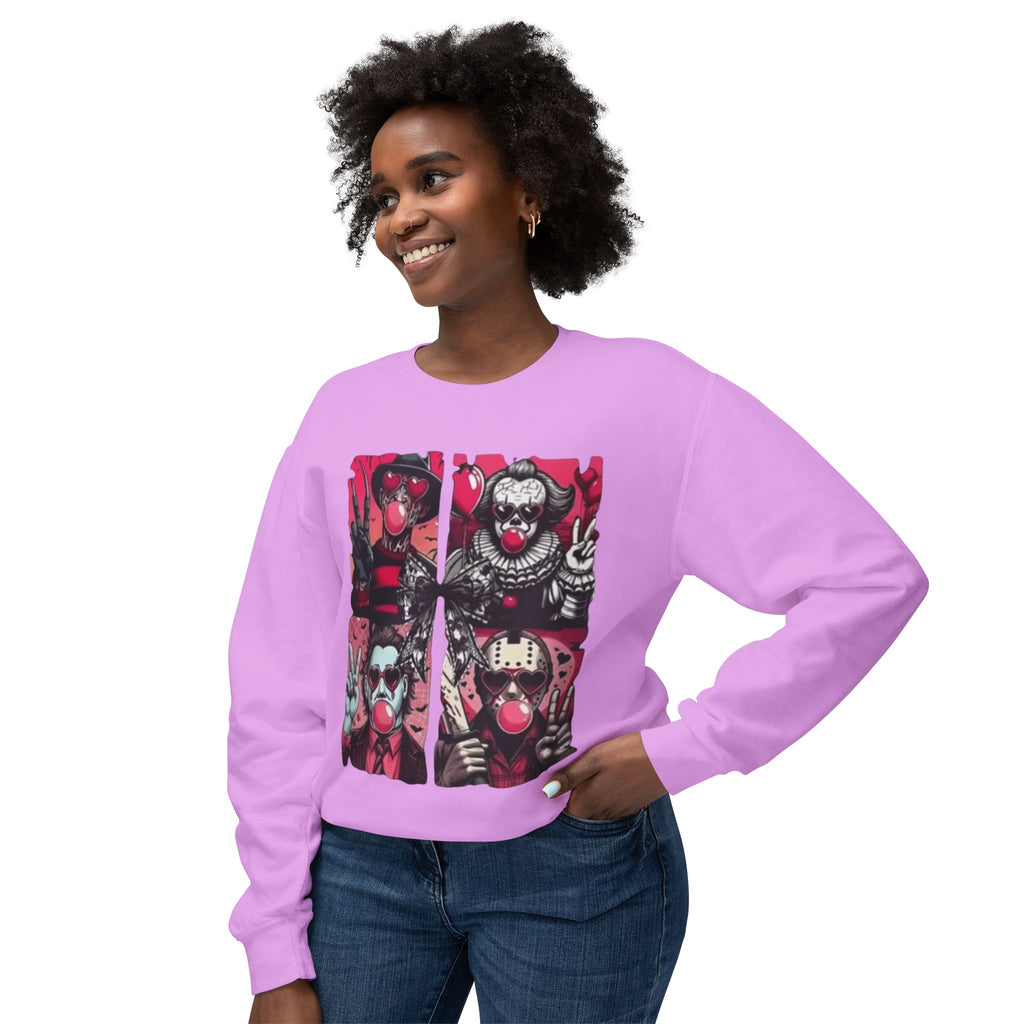Creepy Clown Graphic Sweatshirt — Horror Circus Crewneck