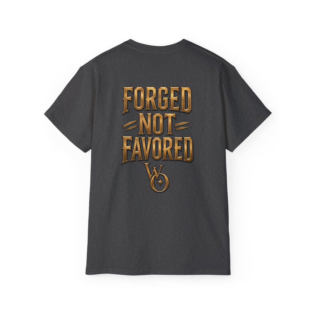 AA Discipline Over Destiny Tee — Forged Not Favored Spartan Helmet T-Shirt
