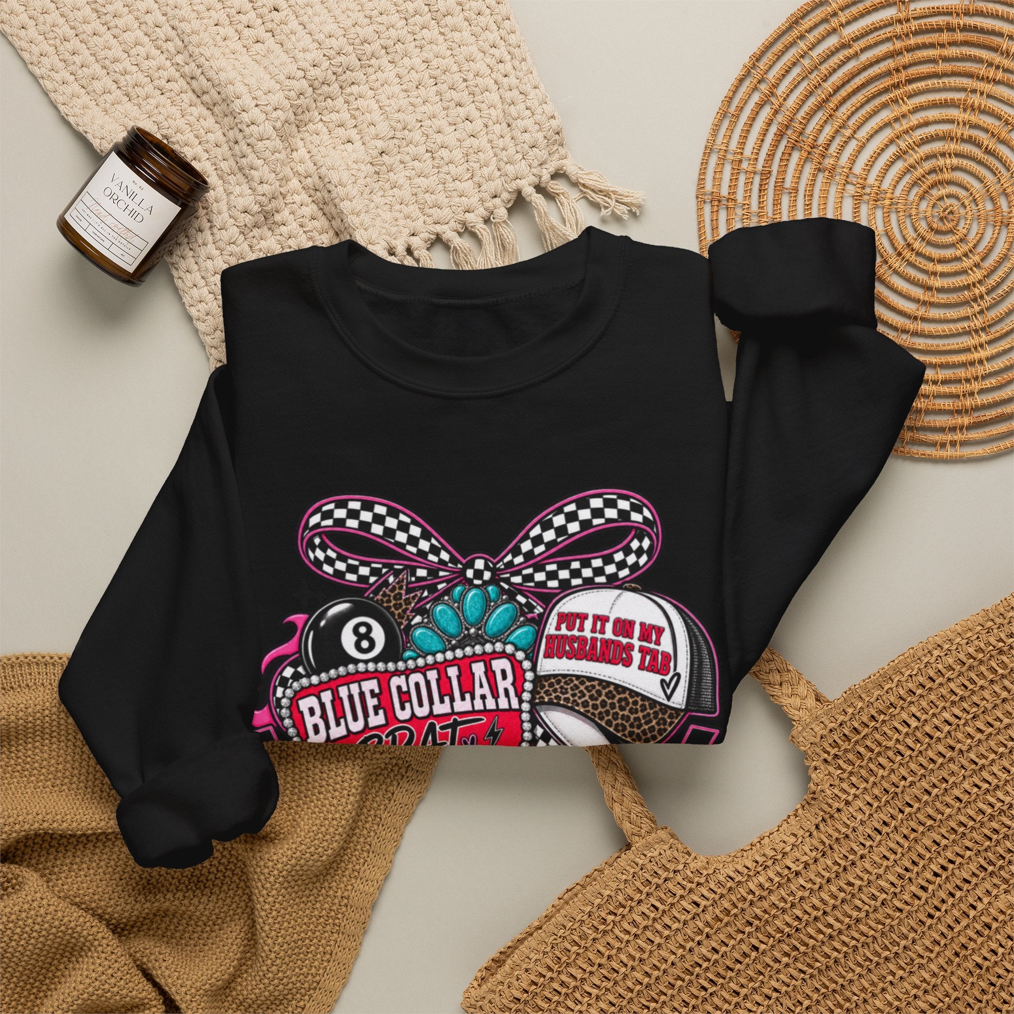 Sweatshirt — Blue Collar Brand Retro Heart & Sneaker Graphic Crewneck