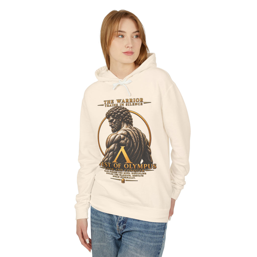West of Olympus Warrior Hoodie — Greek Mythology Muscle Back Graphic Hoodie
