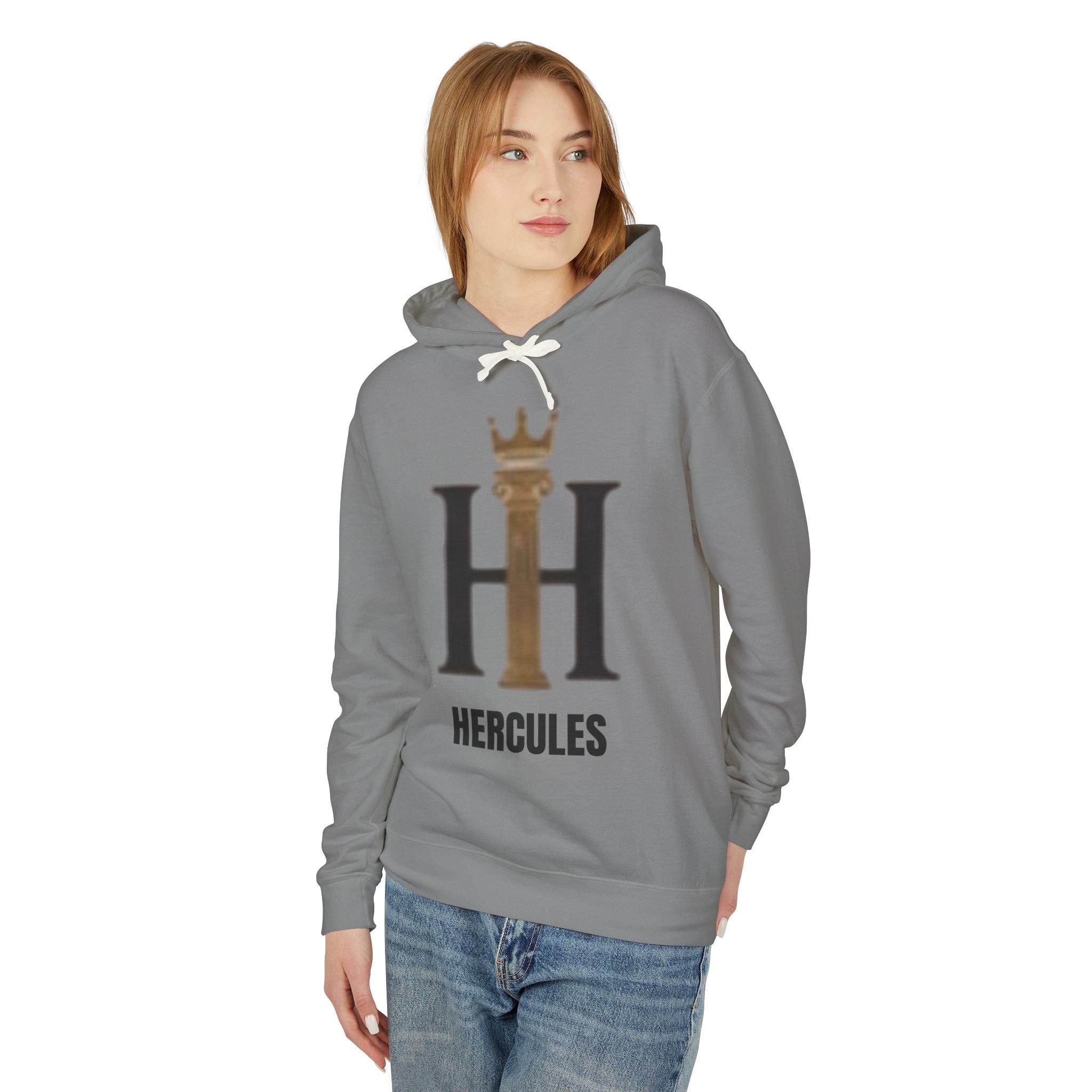 Hercules Crown Logo Hoodie — Lightweight Athletic Pullover