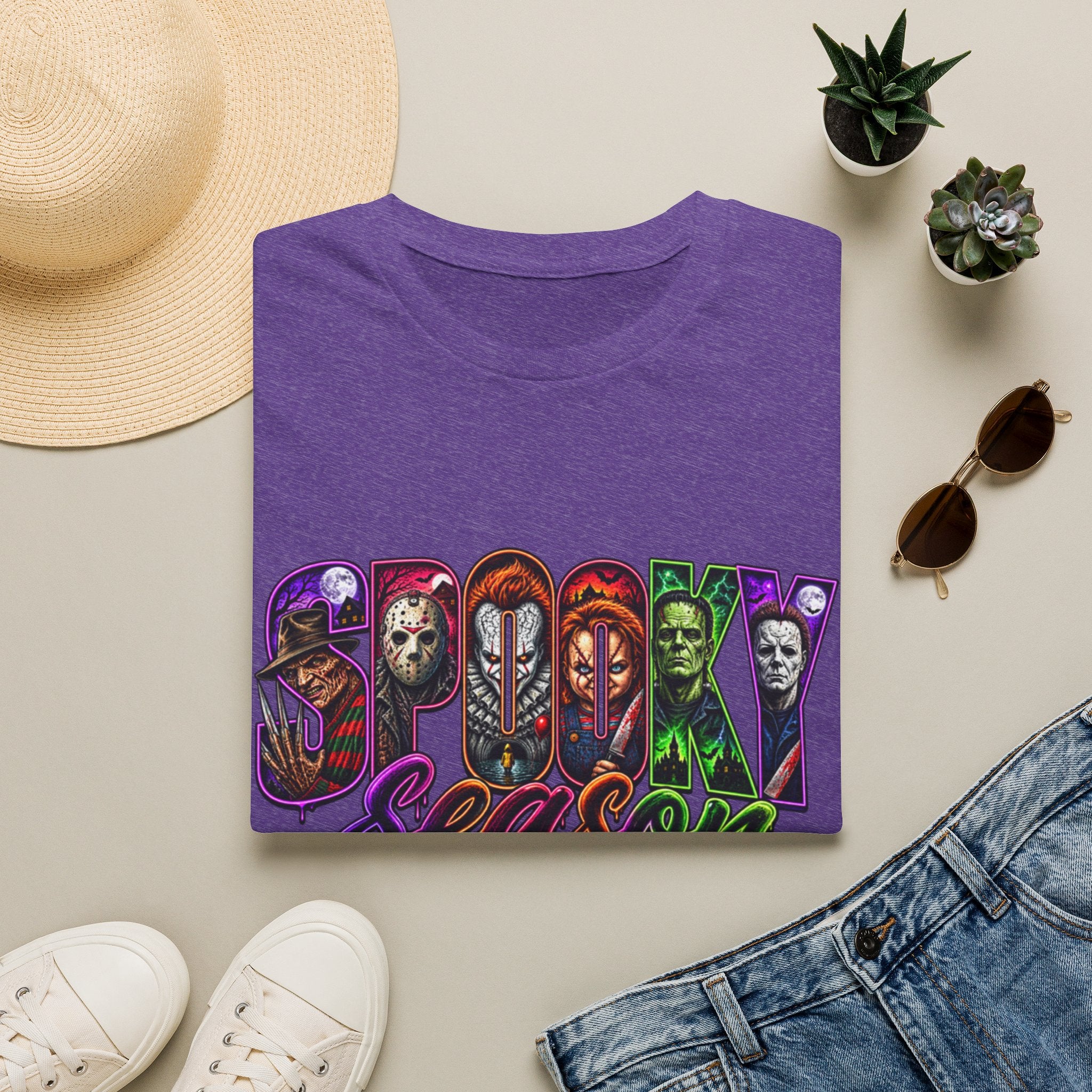Spooky Season T-Shirt — Halloween Horror Movie Characters Graphic Tee