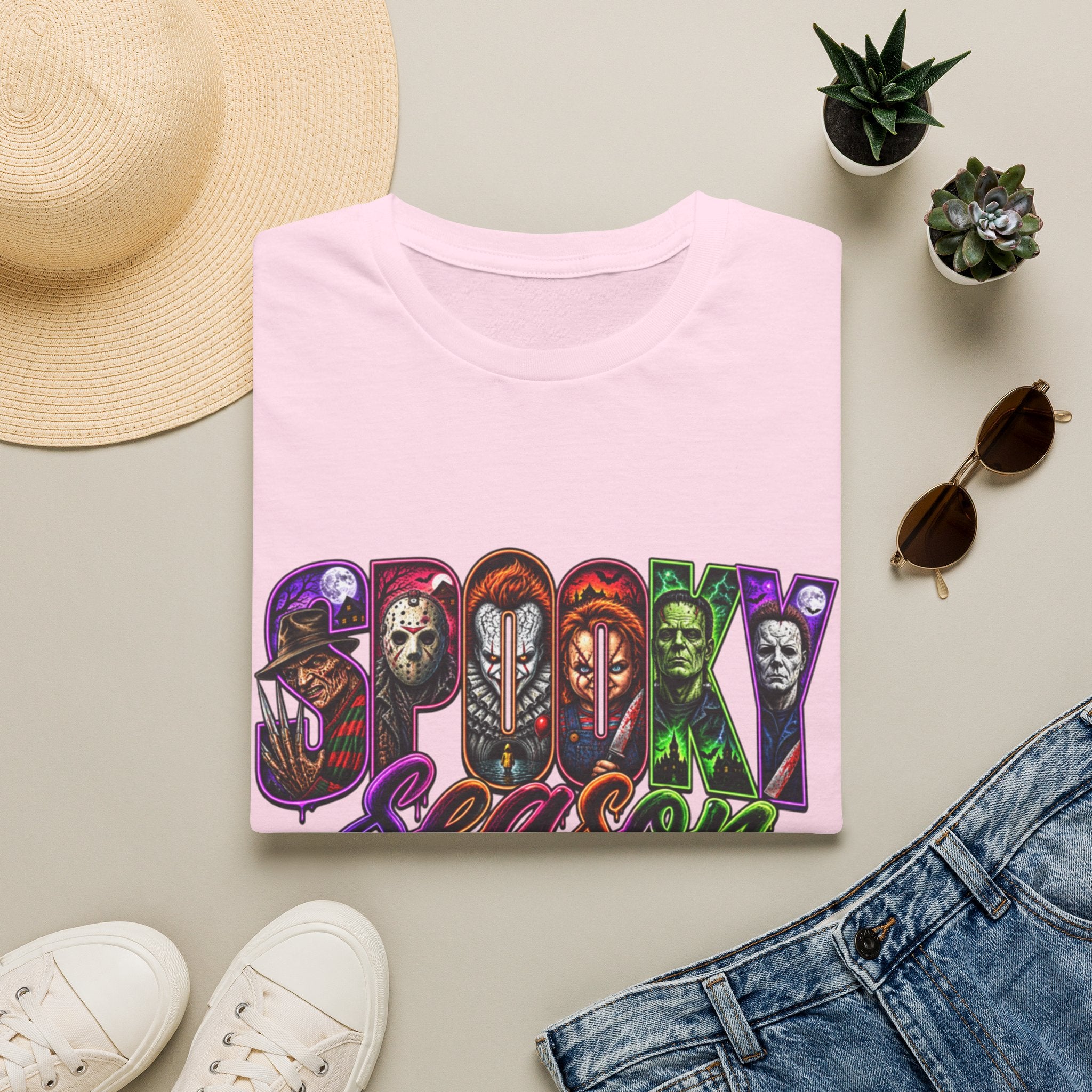 Spooky Season T-Shirt — Halloween Horror Movie Characters Graphic Tee