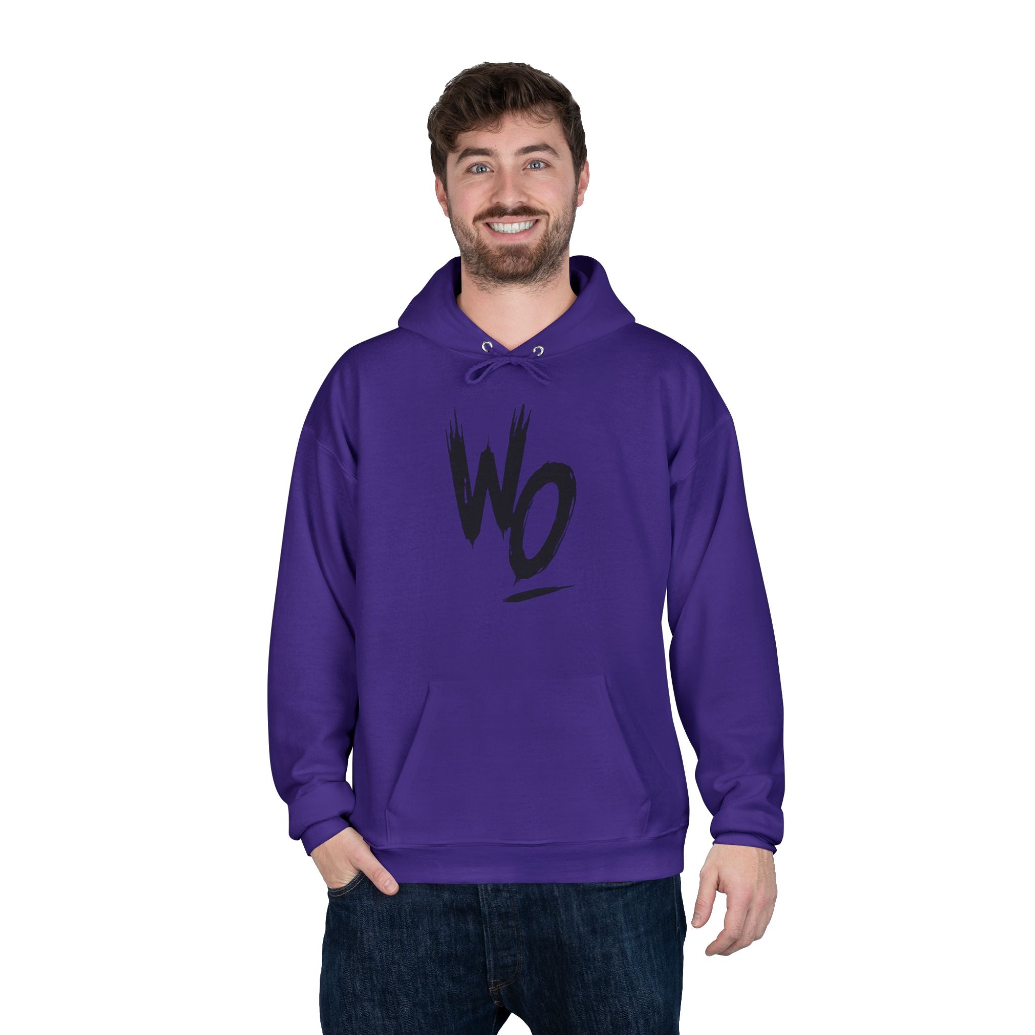 WO Brushstroke Hoodie — Minimal Graphic Pullover