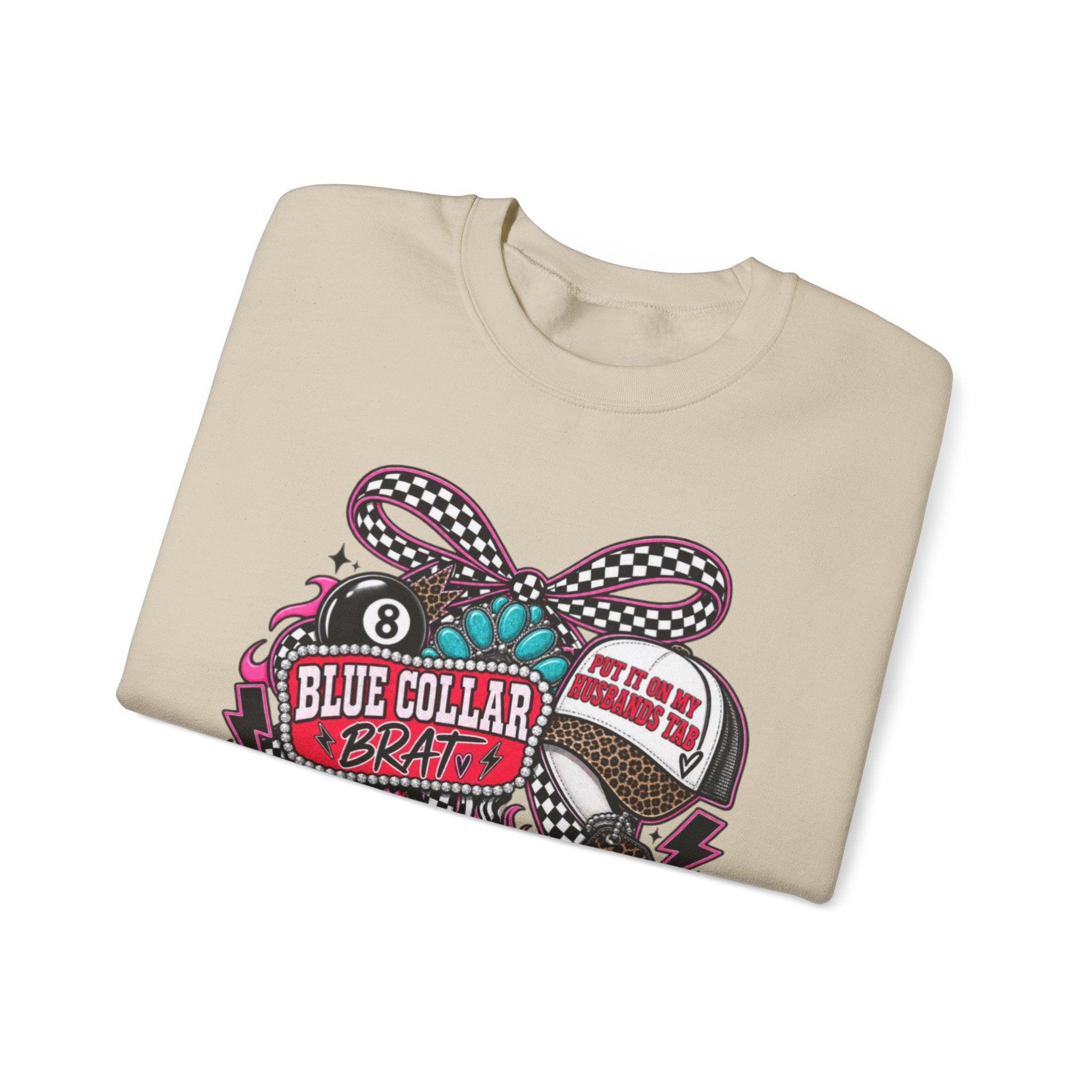 Sweatshirt — Blue Collar Brand Retro Heart & Sneaker Graphic Crewneck