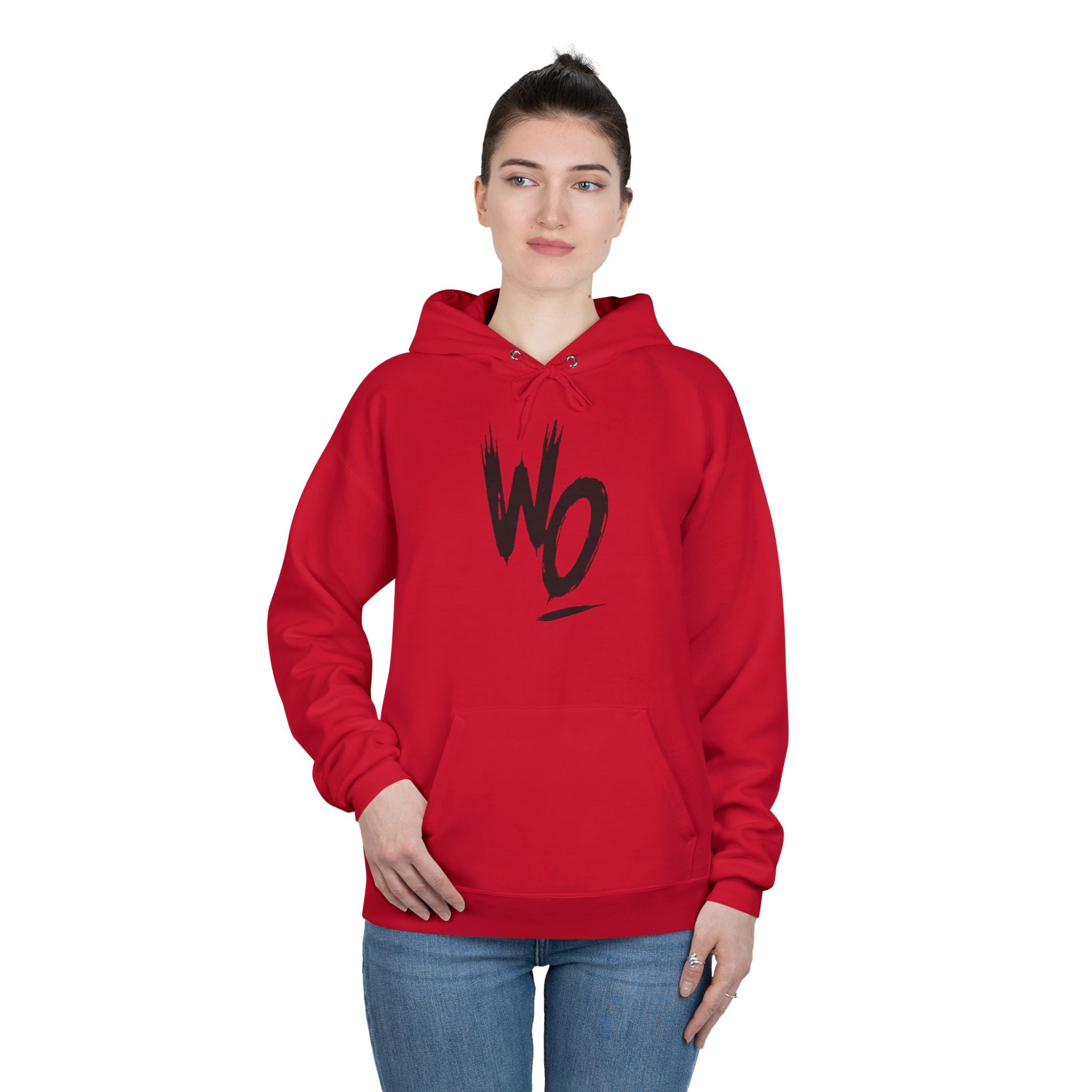WO Brushstroke Hoodie — Minimal Graphic Pullover