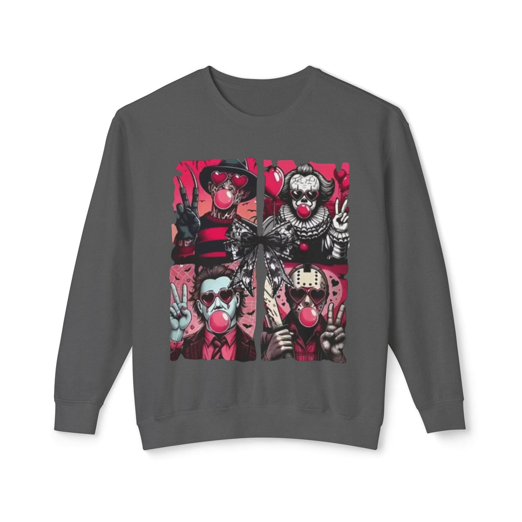 Creepy Clown Graphic Sweatshirt — Horror Circus Crewneck
