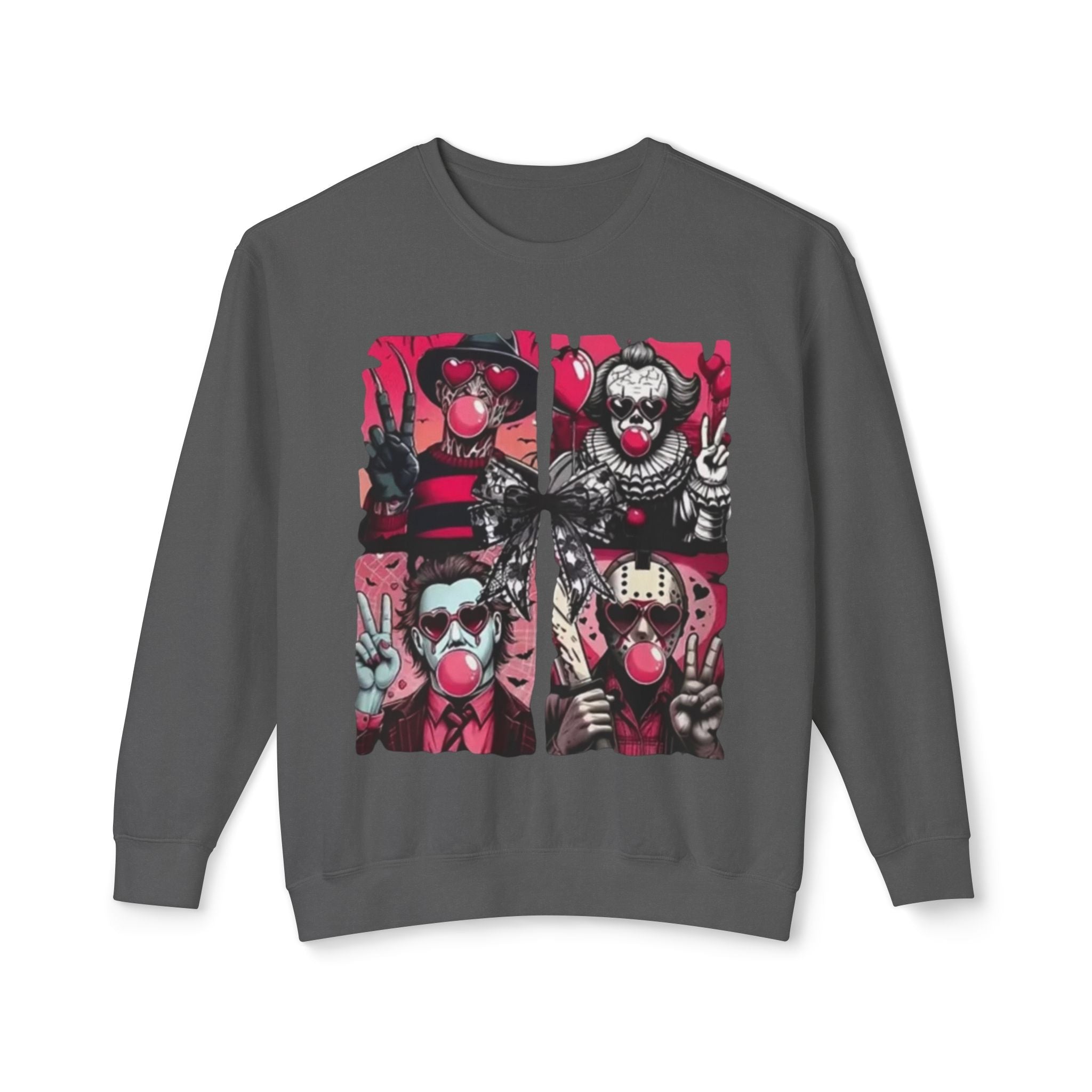 Creepy Clown Graphic Sweatshirt — Horror Circus Crewneck