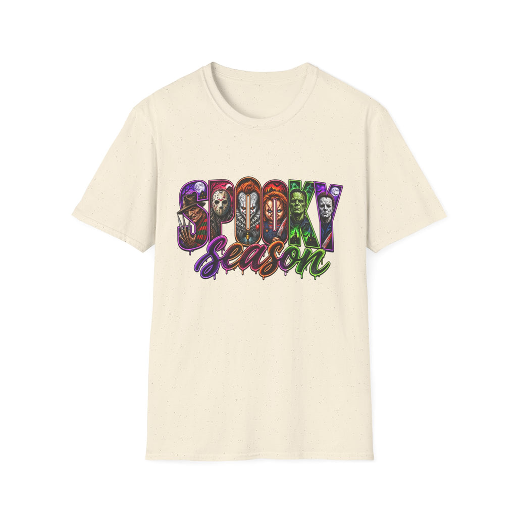 Spooky Season T-Shirt — Halloween Horror Movie Characters Graphic Tee