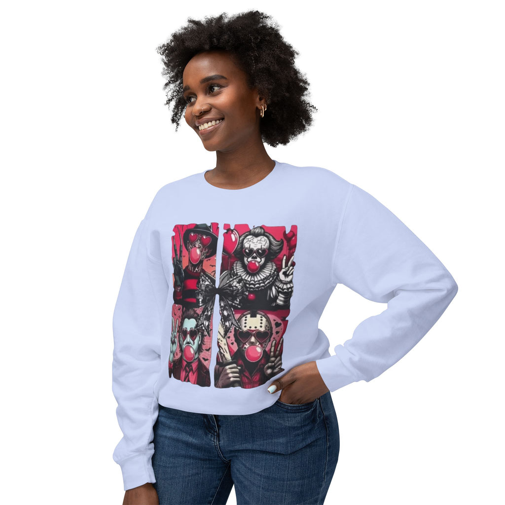 Creepy Clown Graphic Sweatshirt — Horror Circus Crewneck