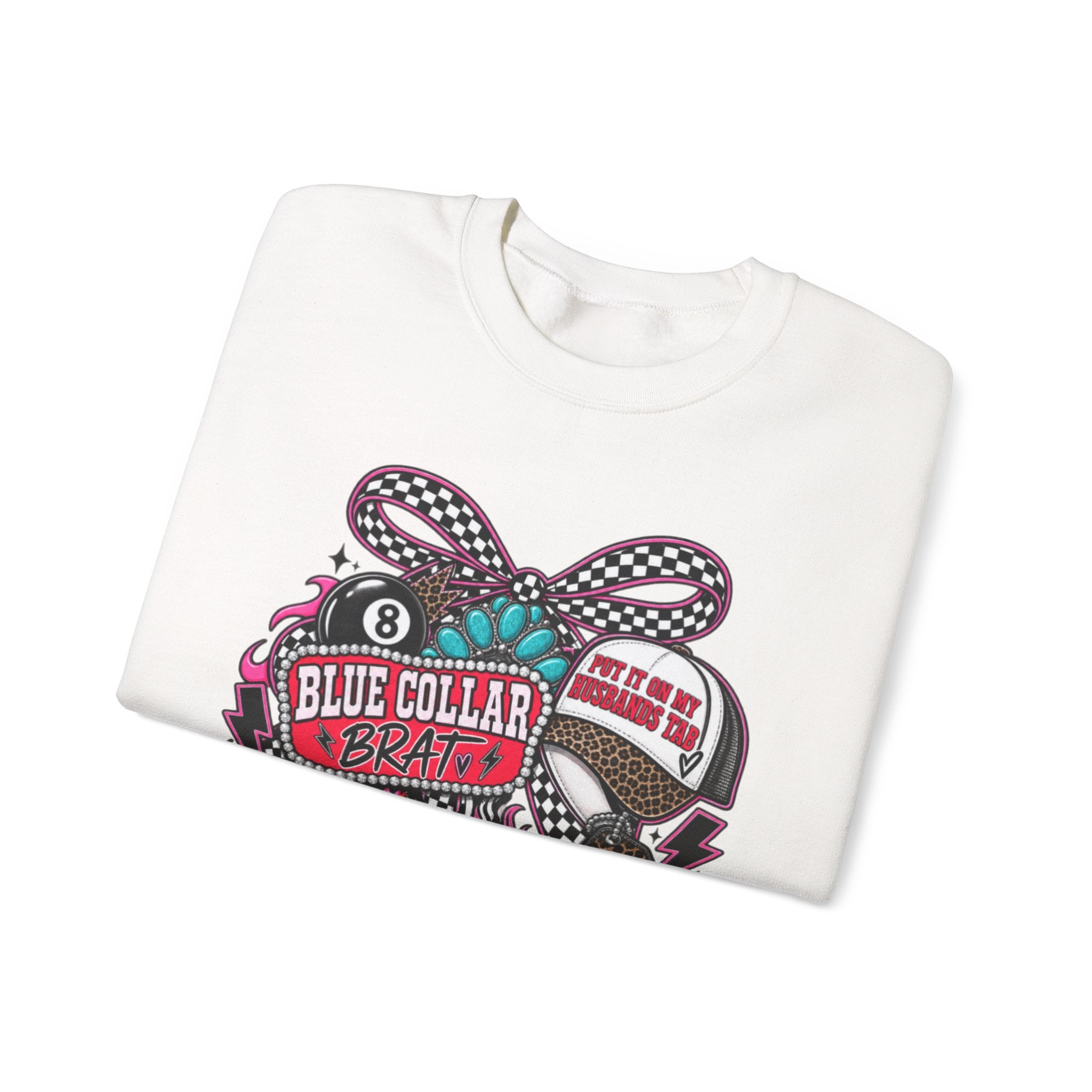 Sweatshirt — Blue Collar Brand Retro Heart & Sneaker Graphic Crewneck