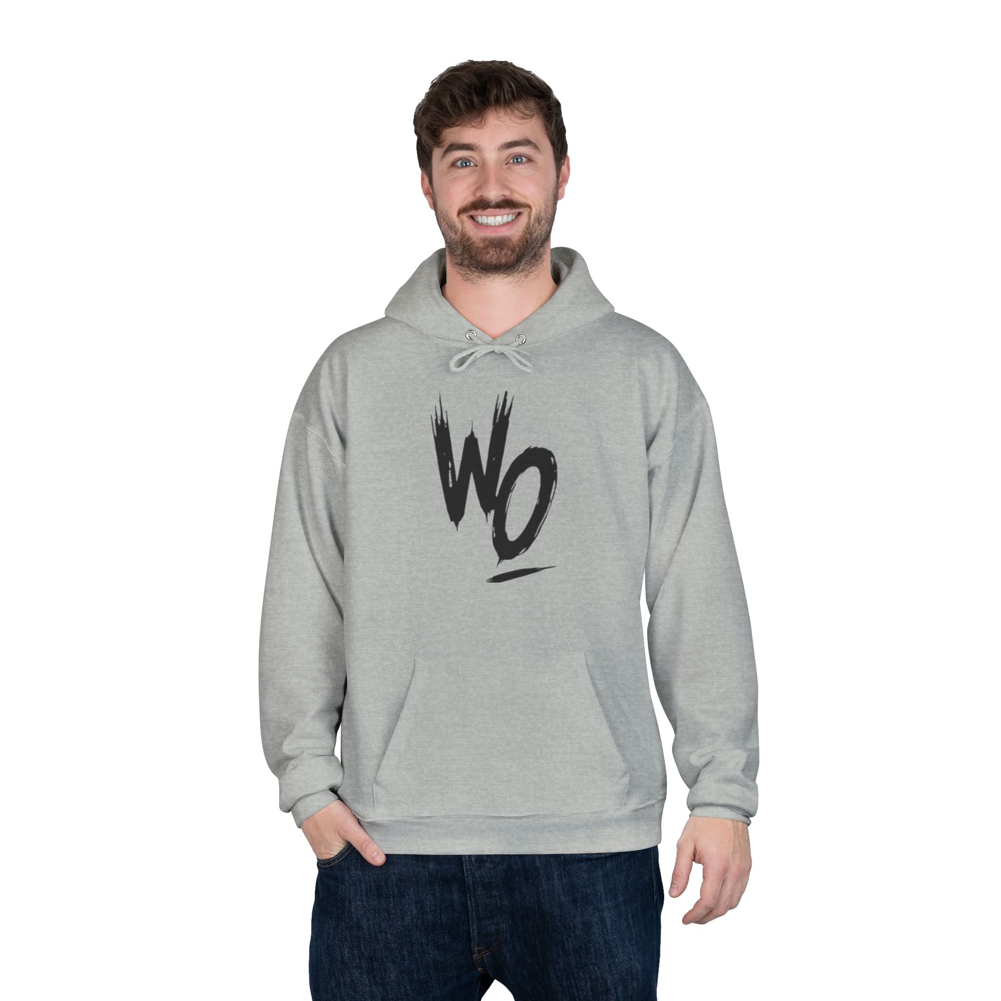 WO Brushstroke Hoodie — Minimal Graphic Pullover
