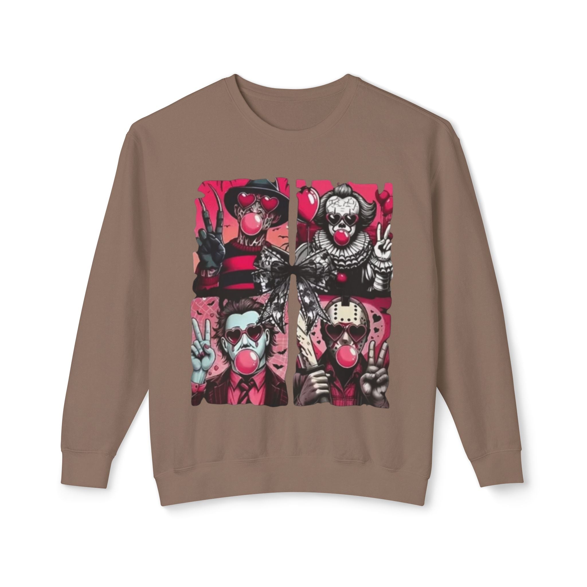 Creepy Clown Graphic Sweatshirt — Horror Circus Crewneck