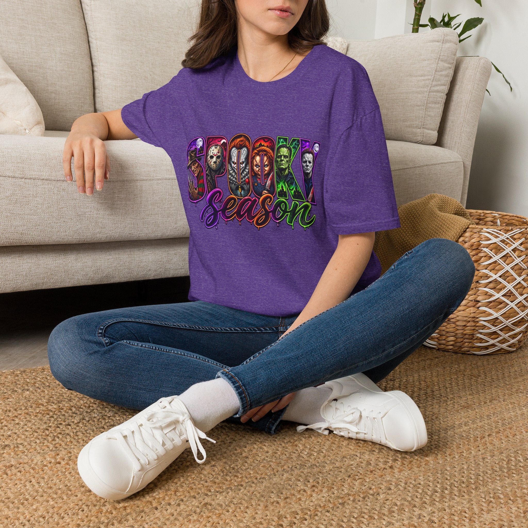 Spooky Season T-Shirt — Halloween Horror Movie Characters Graphic Tee